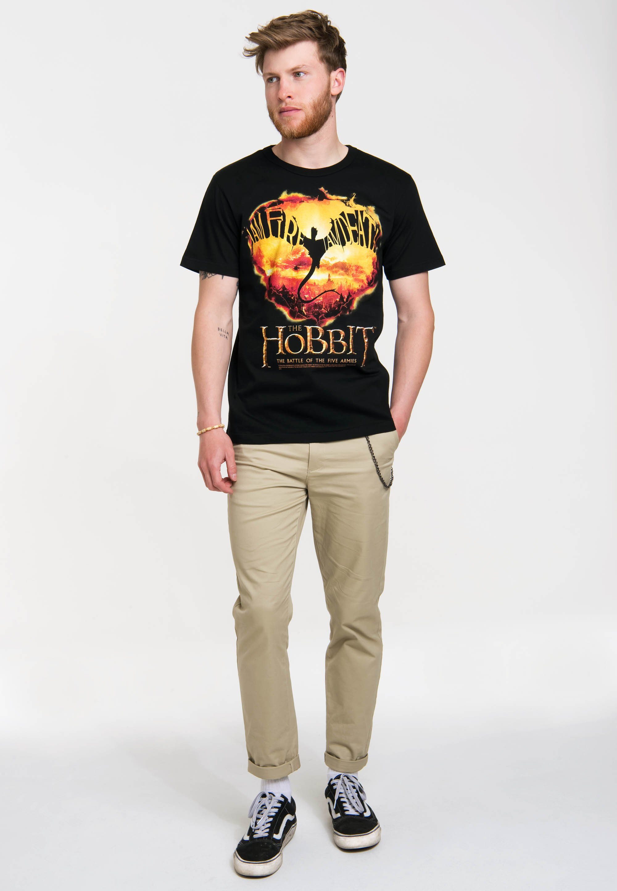 T-Shirt I - LOGOSHIRT mit Hobbit Death Print coolem Fire, I Am Am
