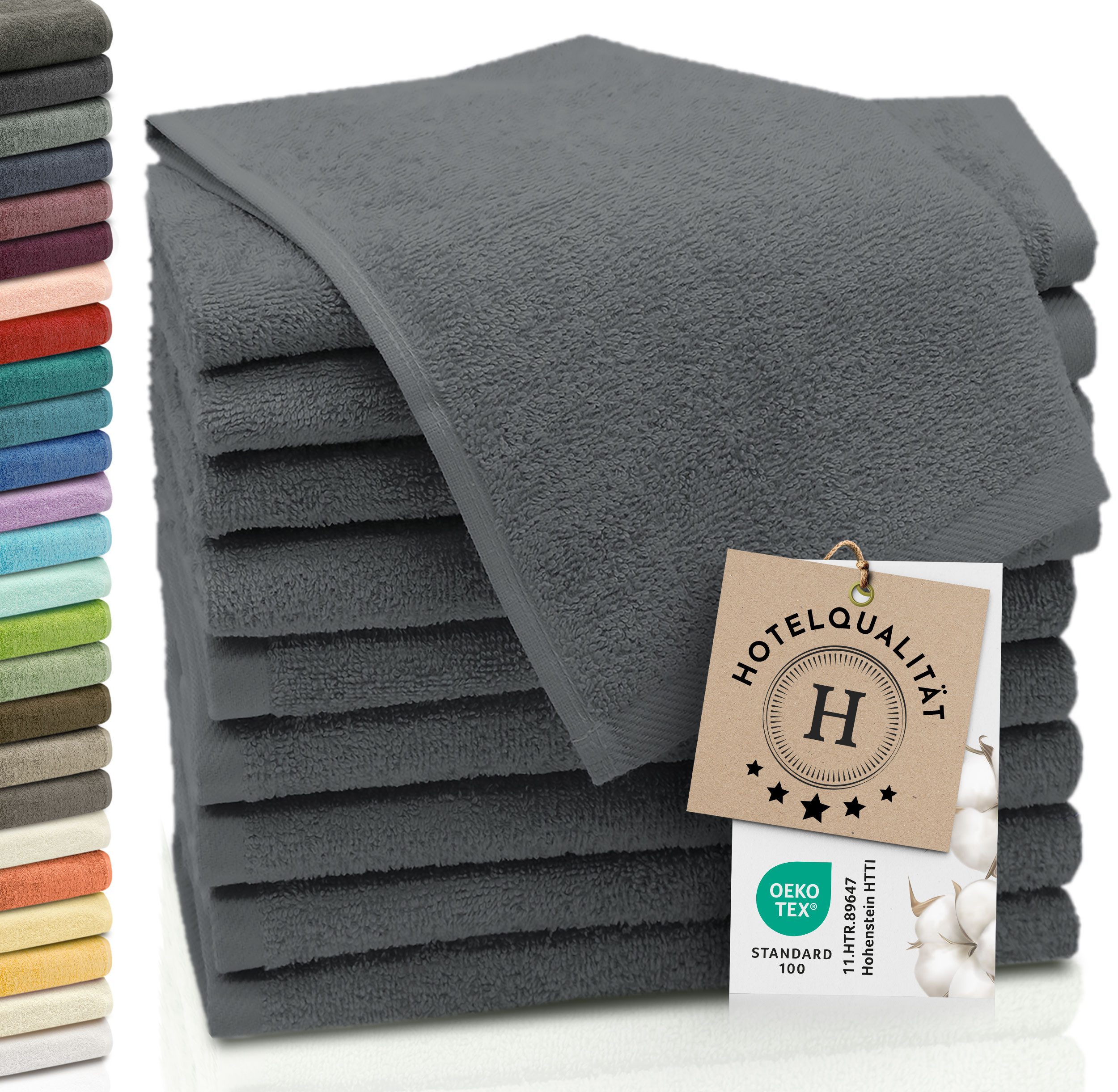 ZOLLNER Gästehandtücher, Walkfrottier (10-St), 30 x 50 cm, 100% Baumwolle, günstig online kaufen