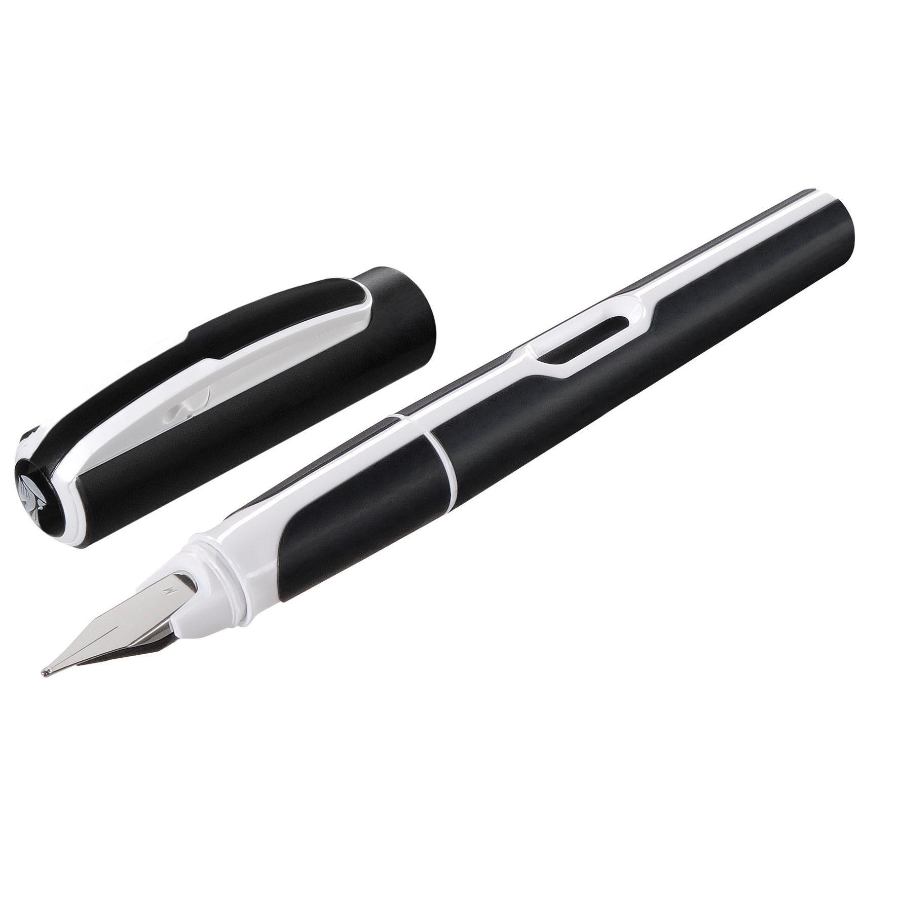 Pelikan Füllfederhalter Pelikan Füllhalter white black M-Feder Style