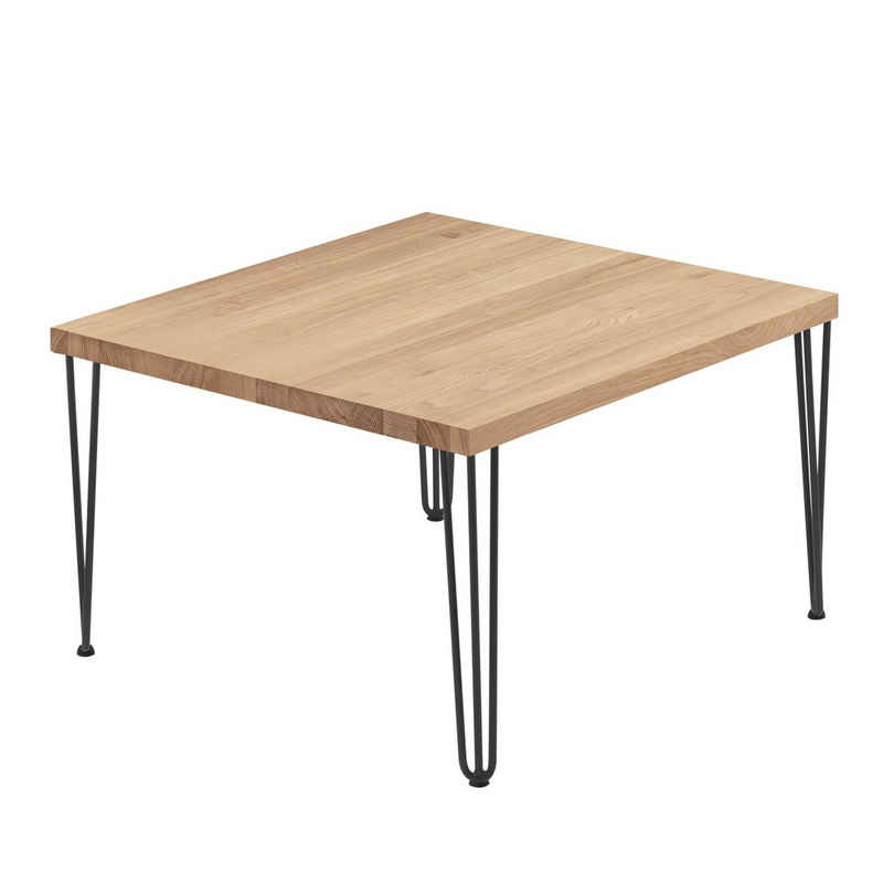 LAMO Manufaktur Esstisch Creative Küchentisch Tischplatte Massivholz inkl. Metallgestell (1 Tisch), gerade Kante
