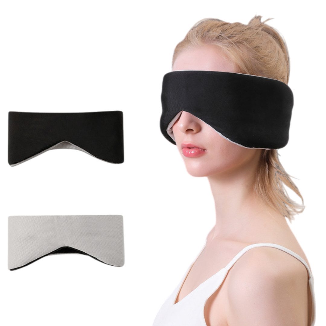 FOUORTUNATE-BEE Augenbinde Weiche 4-Jahreszeiten-Schlafmaske mit Lichtblockierung, Zweiseitige Kühl- und Warm-Schlafmaske für Damen und Herren