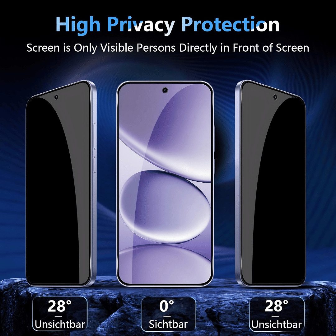 SmartUP Displayschutzglas 2X Schutzglas für Xiaomi Redmi Note 15 Pro 5G Blickschutz Full Screen für Xiaomi Redmi Note 15 Pro 5G, 4 Stück, Anti-Spy, Blickschutz, – Bild 3 von 5