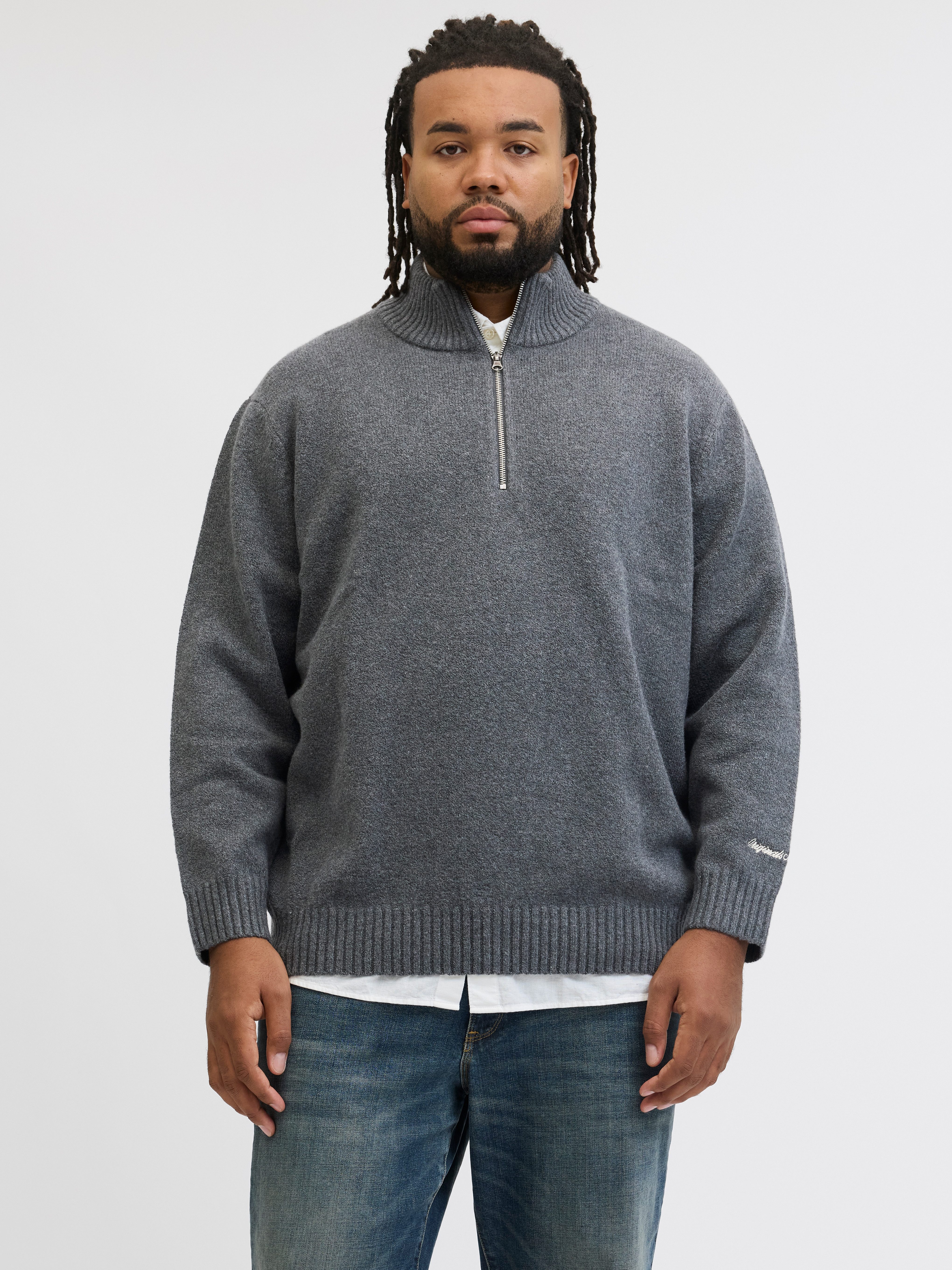 Jack & Jones PlusSize Troyer JORNORREBRO KNIT HALF ZIP PLS