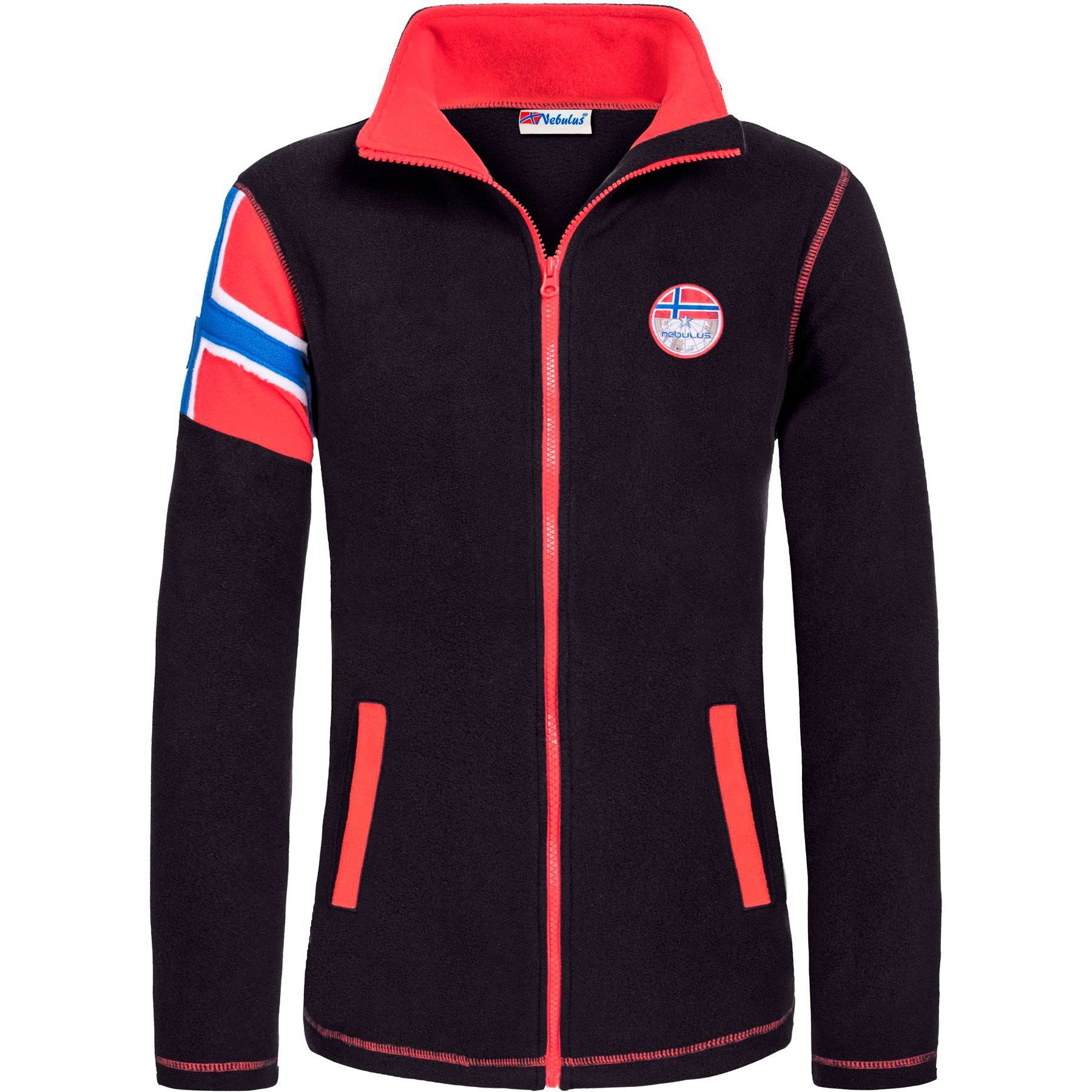 Nebulus Fleecejacke REAL, P6724 - Damen, schwarz-rot, M/38 günstig online kaufen