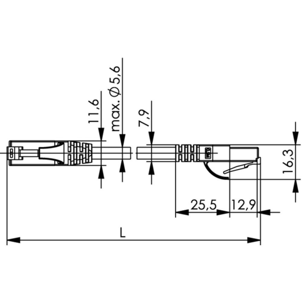 100-5.0 LAN-Kabel, Telegärtner Patchkabel m Cat.5e cm) (5.00 MP8