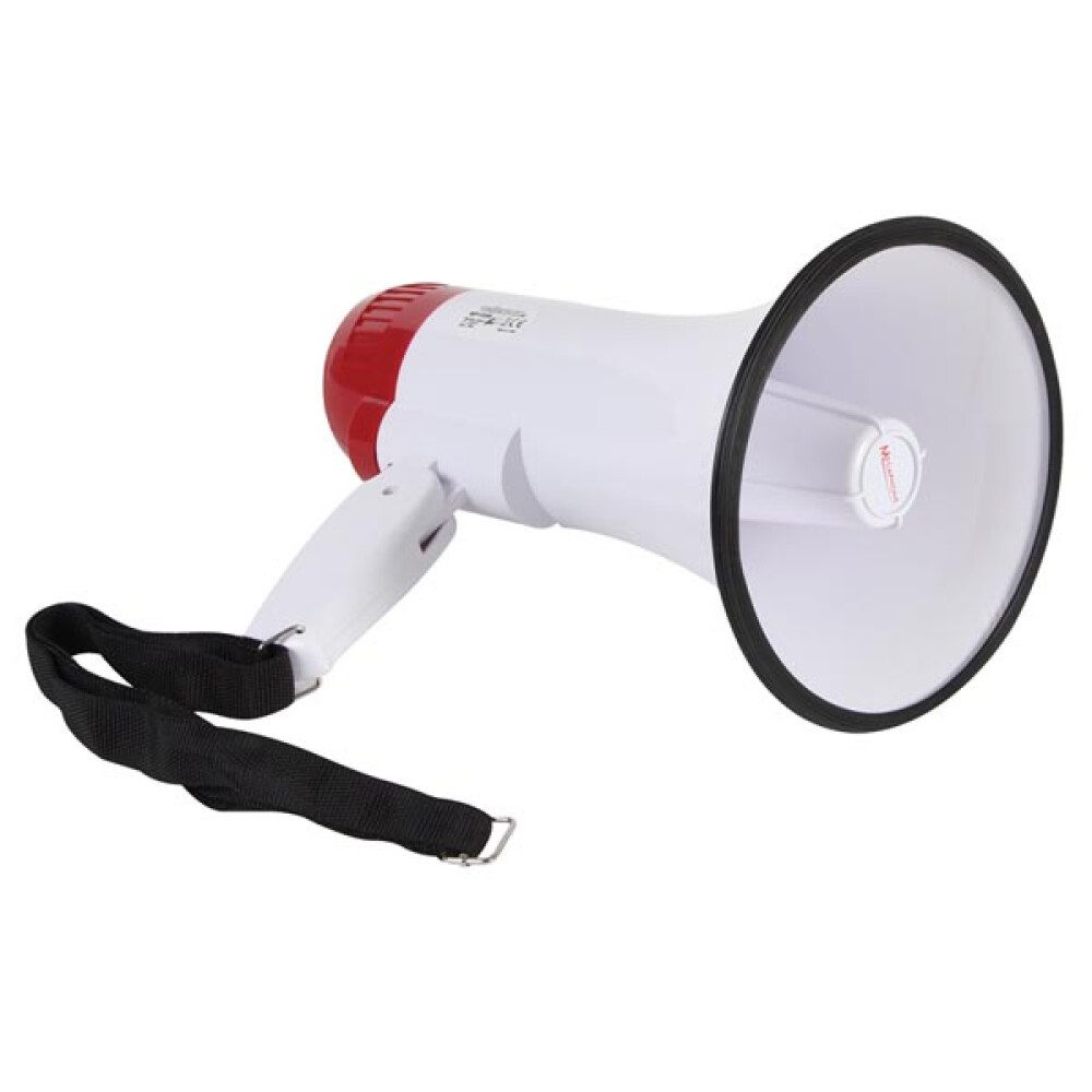 Velleman Megafon Tragbares Megaphon mit Schultergurt. Mit Aufnahme-/Wiedergabefunktion, (1-tlg)