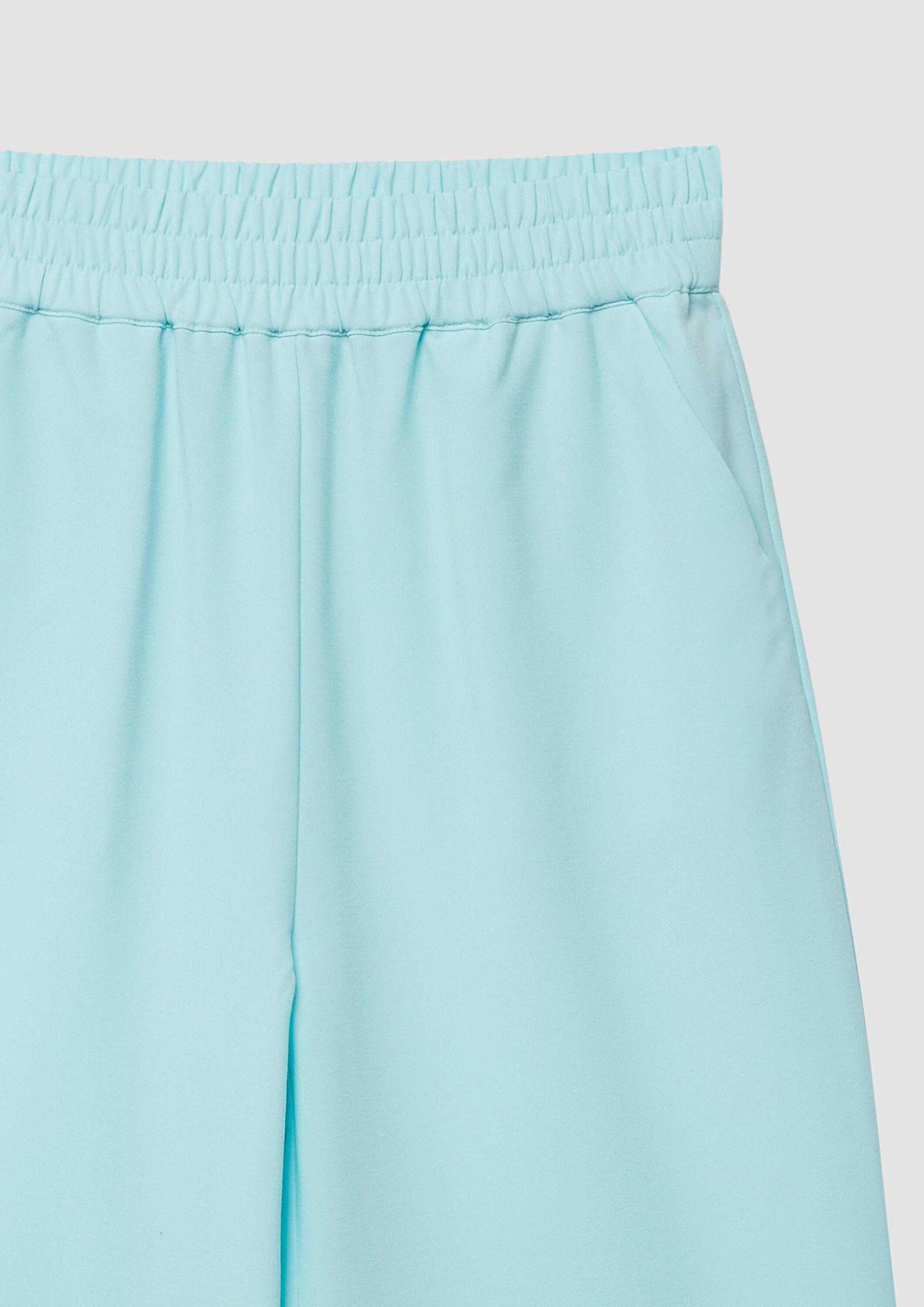 s.Oliver Chinos Hose Fließende Hose mit Elastikbund und Wide Leg