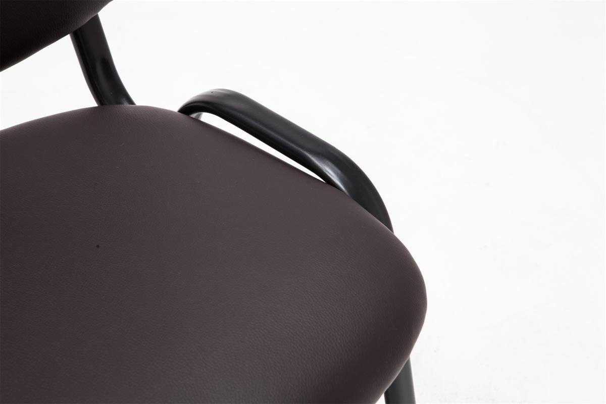Messestuhl), Konferenzstuhl Kunstleder Gestell: schwarz Polsterung - Metall mit - Keen Besucherstuhl - hochwertiger Sitzfläche: matt - TPFLiving Warteraumstuhl braun (Besprechungsstuhl