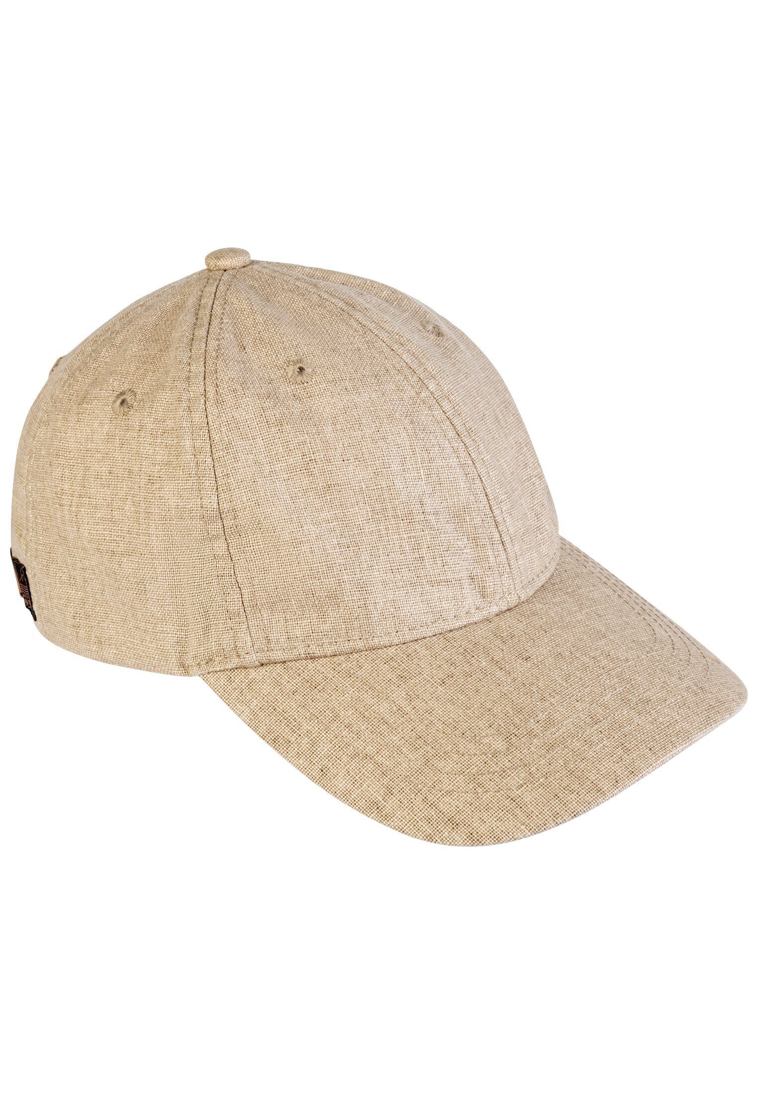 camel active Baseball Cap Cap aus einem Baumwoll-Leinen-Mix