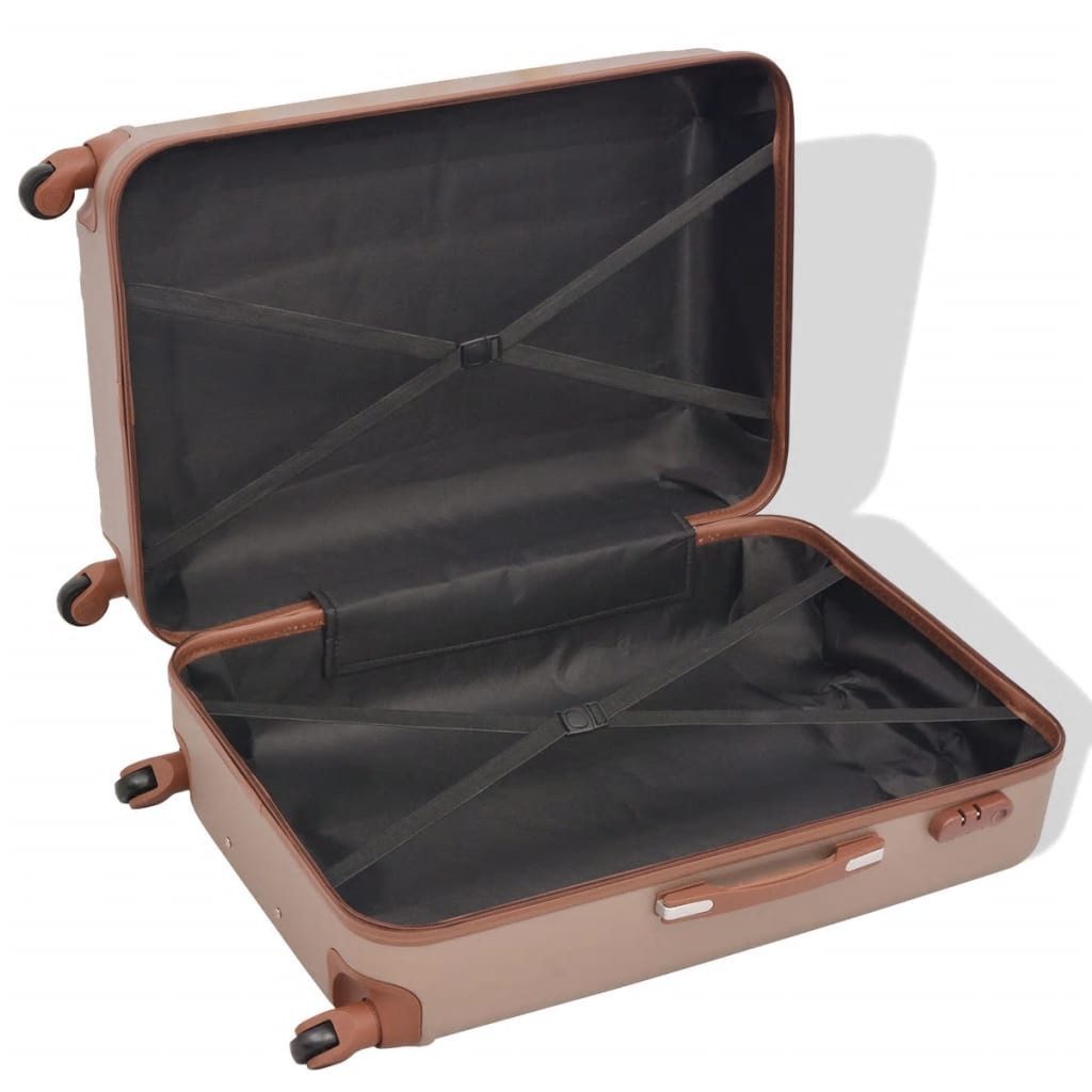 vidaXL Trolley Champagner - 4-teilig Koffer Reisekoffer Hartschalenkoffer Trolley Kof