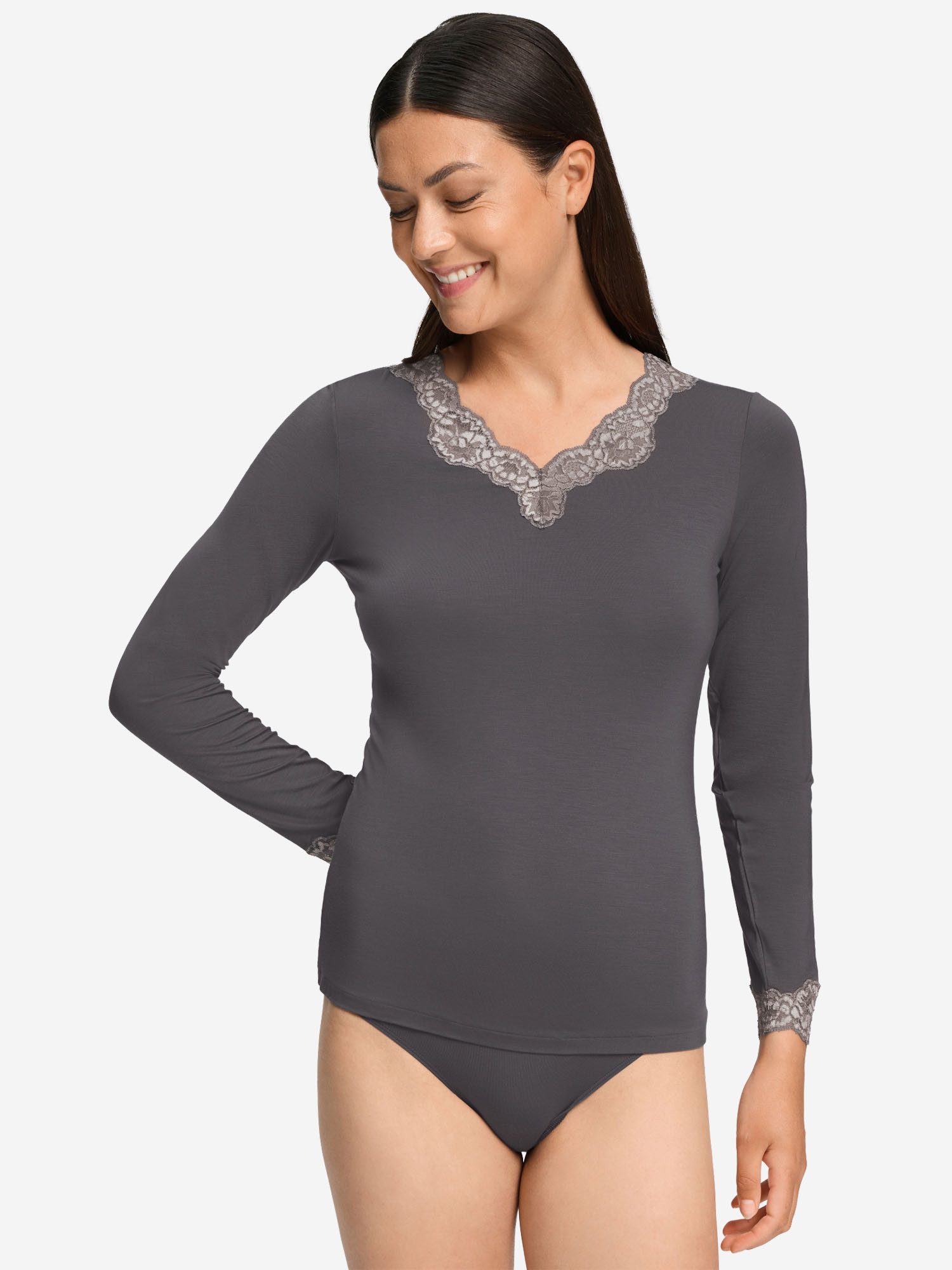 Hanro Longsleeve Dana Langarmshirt, Longshirt, Shirt langarm