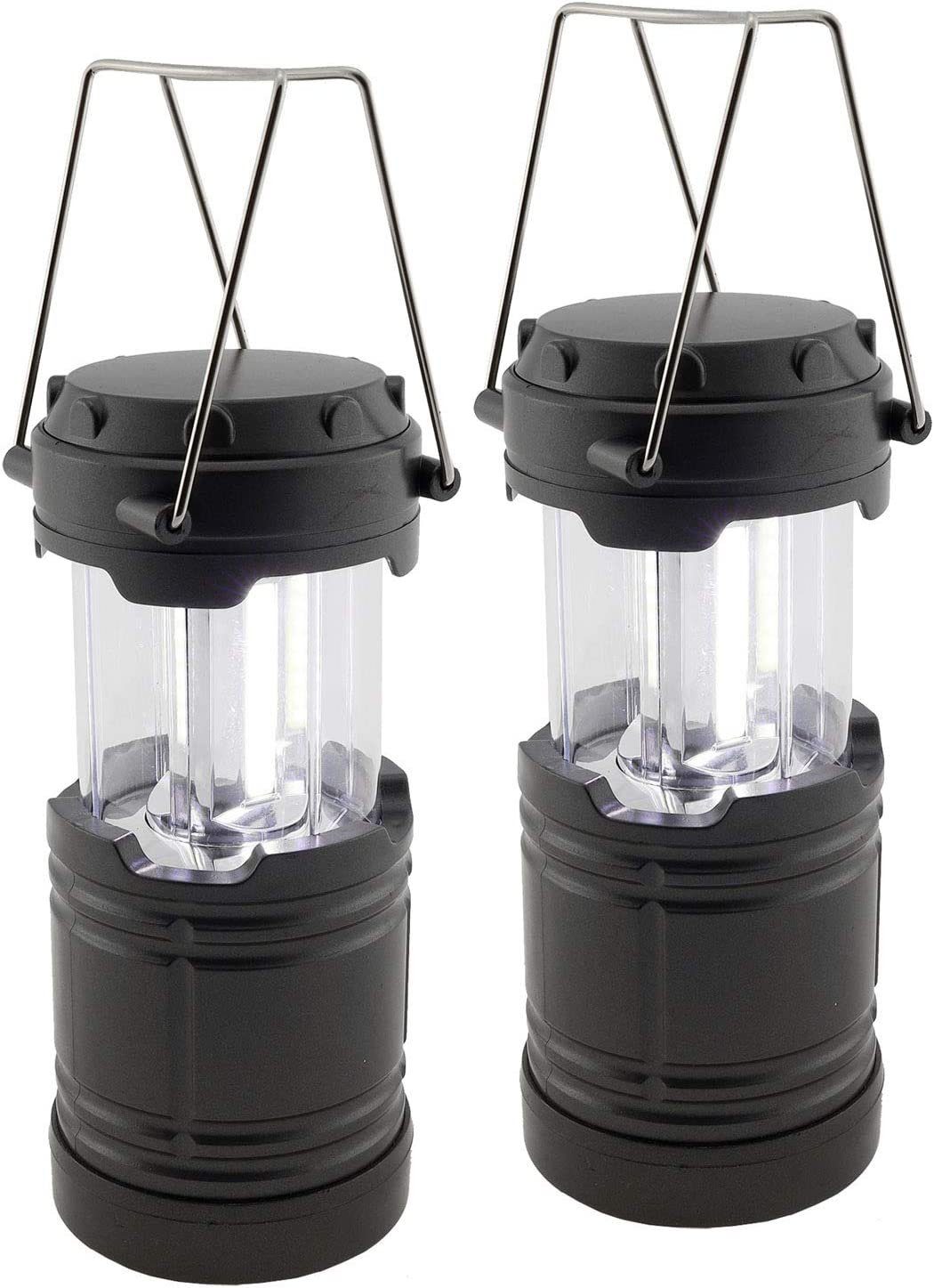 ChiliTec Gartenleuchte ChiliTec LED Camping Laterne 2 Stück Batteriebetrieb 3x AA Mignon
