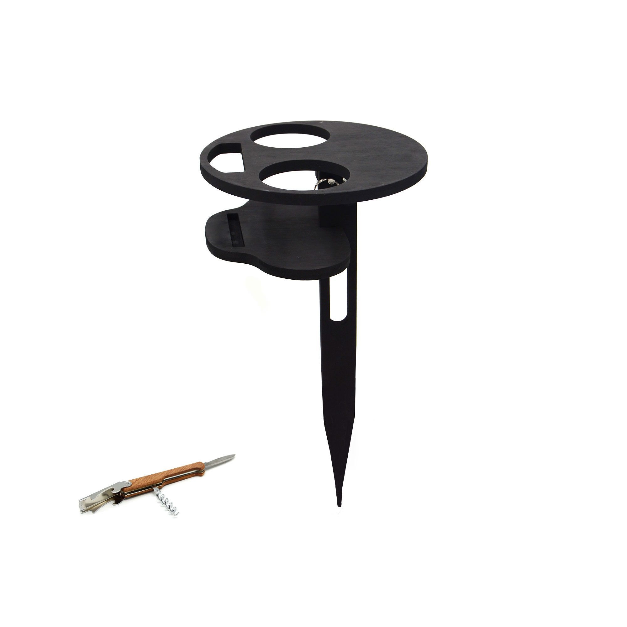 UNUS GARDEN Klapptisch Bierhalter klappbar,Biertisch aus Bambus (2-St)