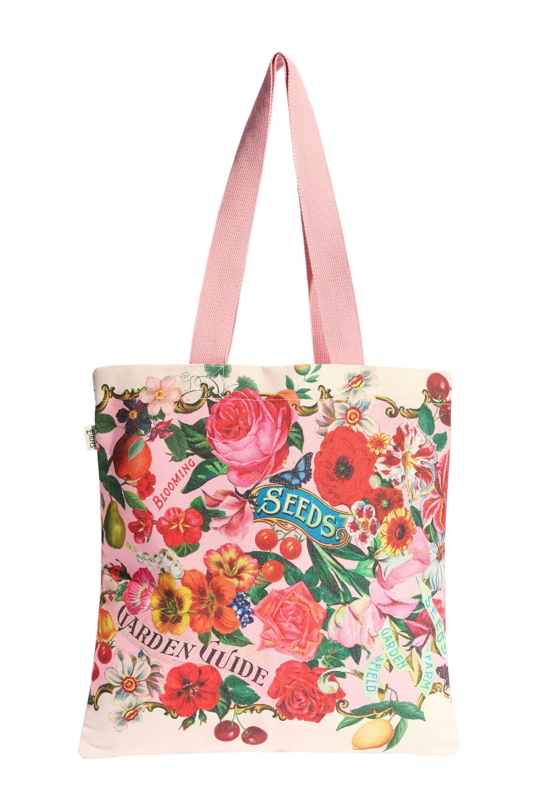 Einkaufsbeutel Love & Roses Tragetasche aus bedrucktem Canvas