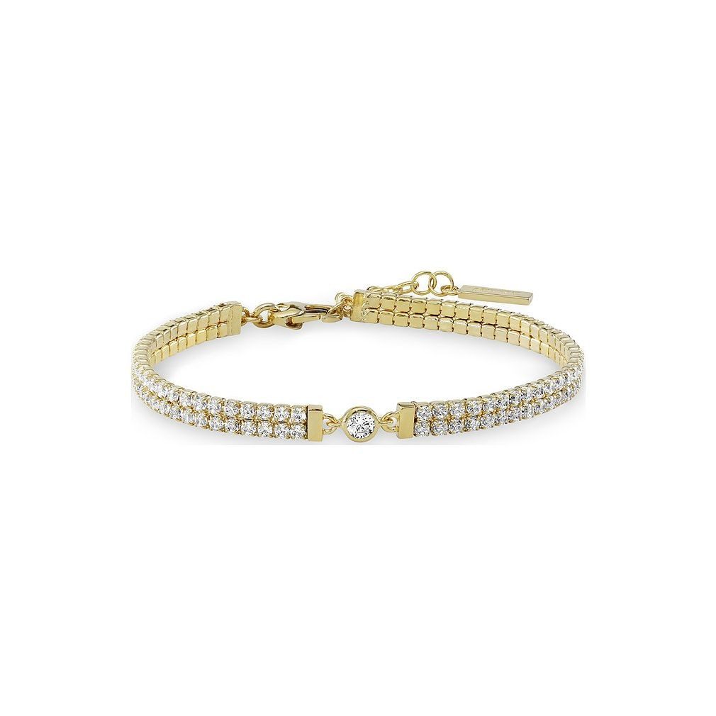 JETTE Armband Cascade Damen 88301188NL, vergoldetes 925 Silber, mit Zirkonia