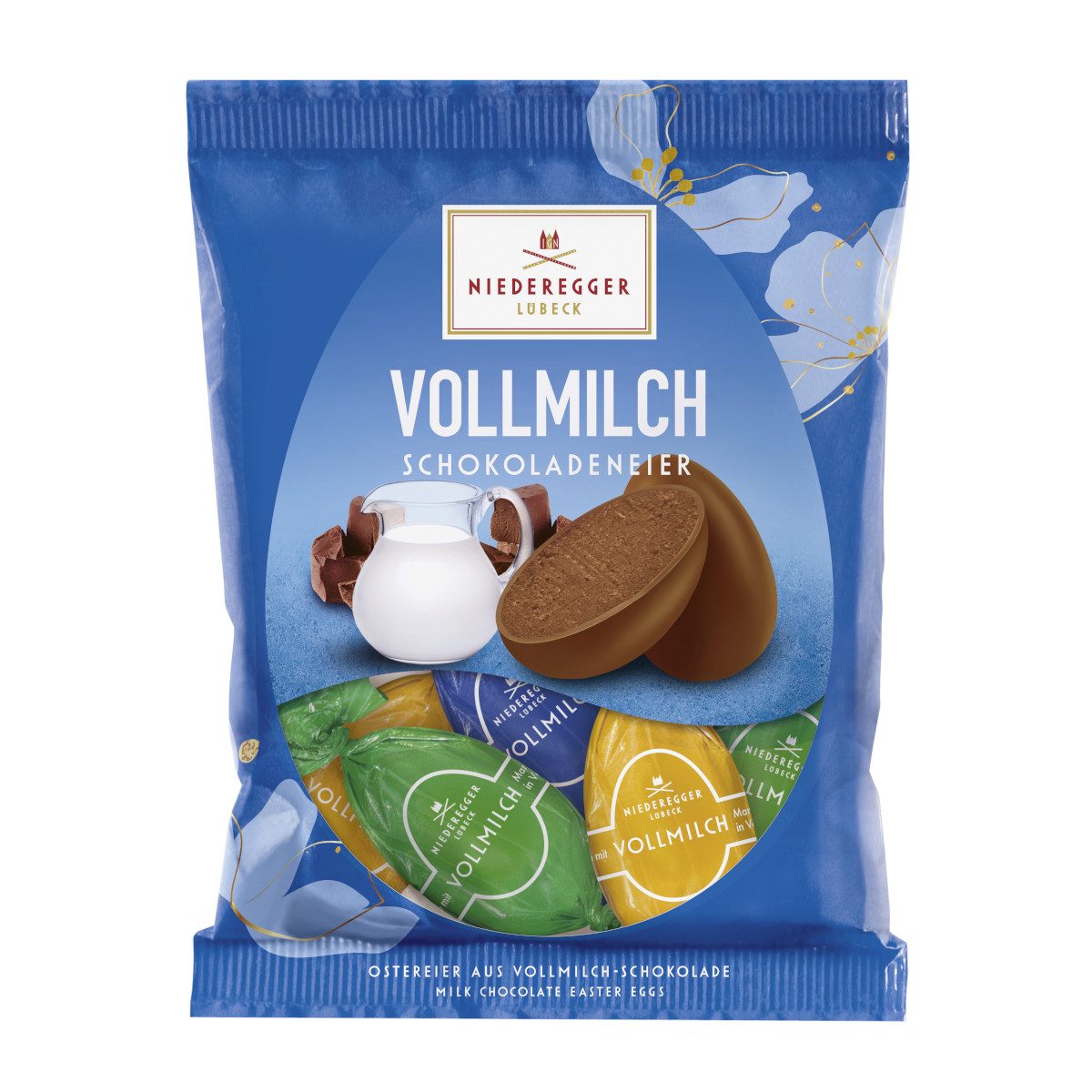 Niederegger Schokolade, Niederegger Marzipan Eier Vollmilch Schokolade ein Ostergruß 87g