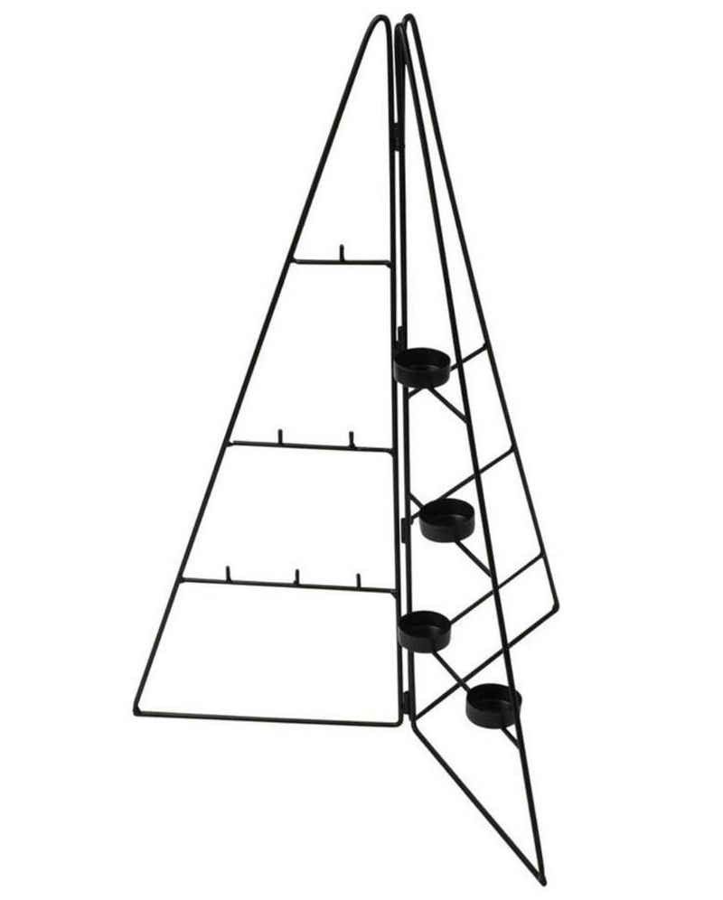 Spetebo Weihnachtskugelständer, Teelichthalter mit Haken und 5 Holz Klammern - Tannenbaum Aufsteller