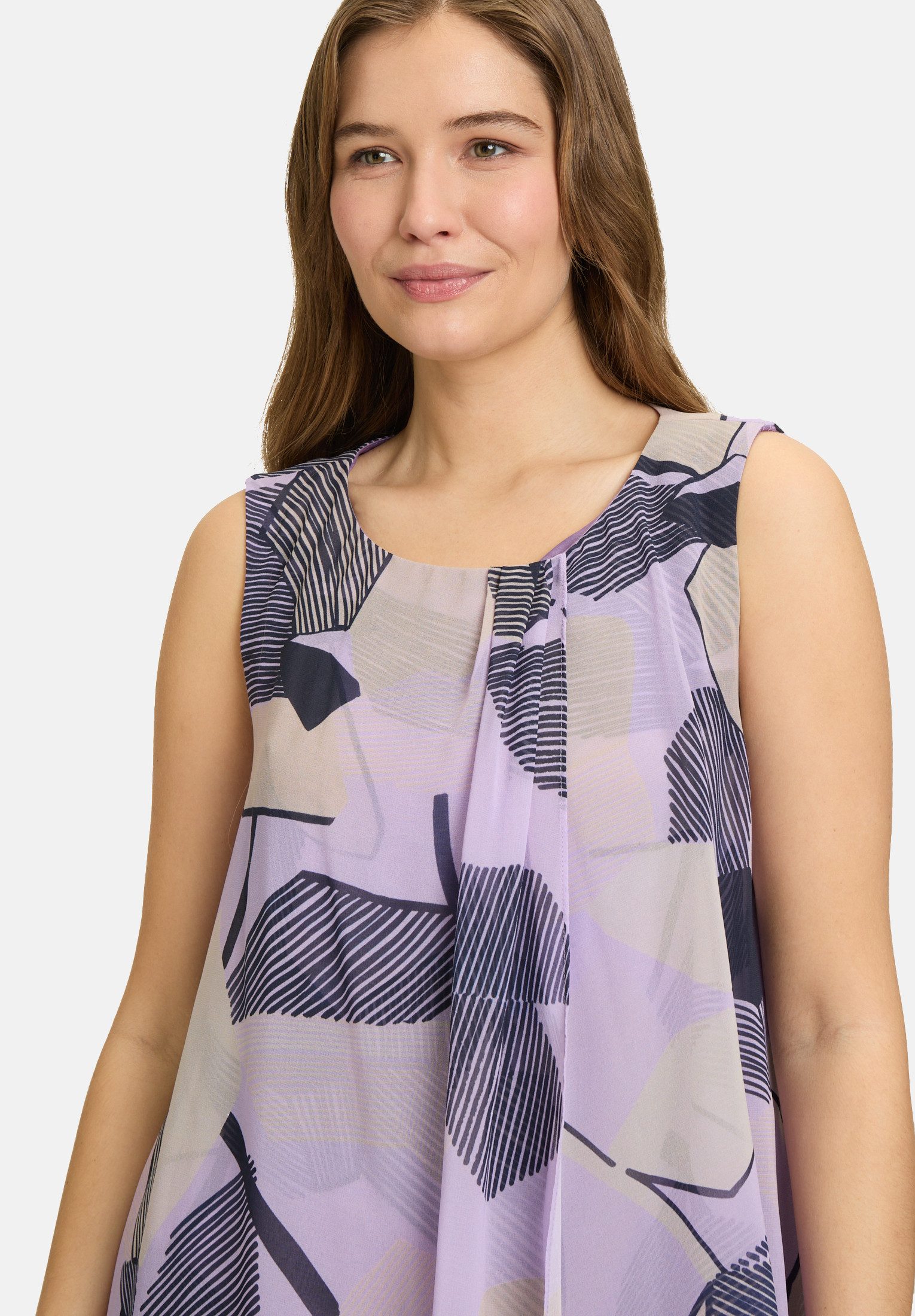 Betty&Co Chiffonkleid Damen im Layer Look Druck – Bild 4 von 5