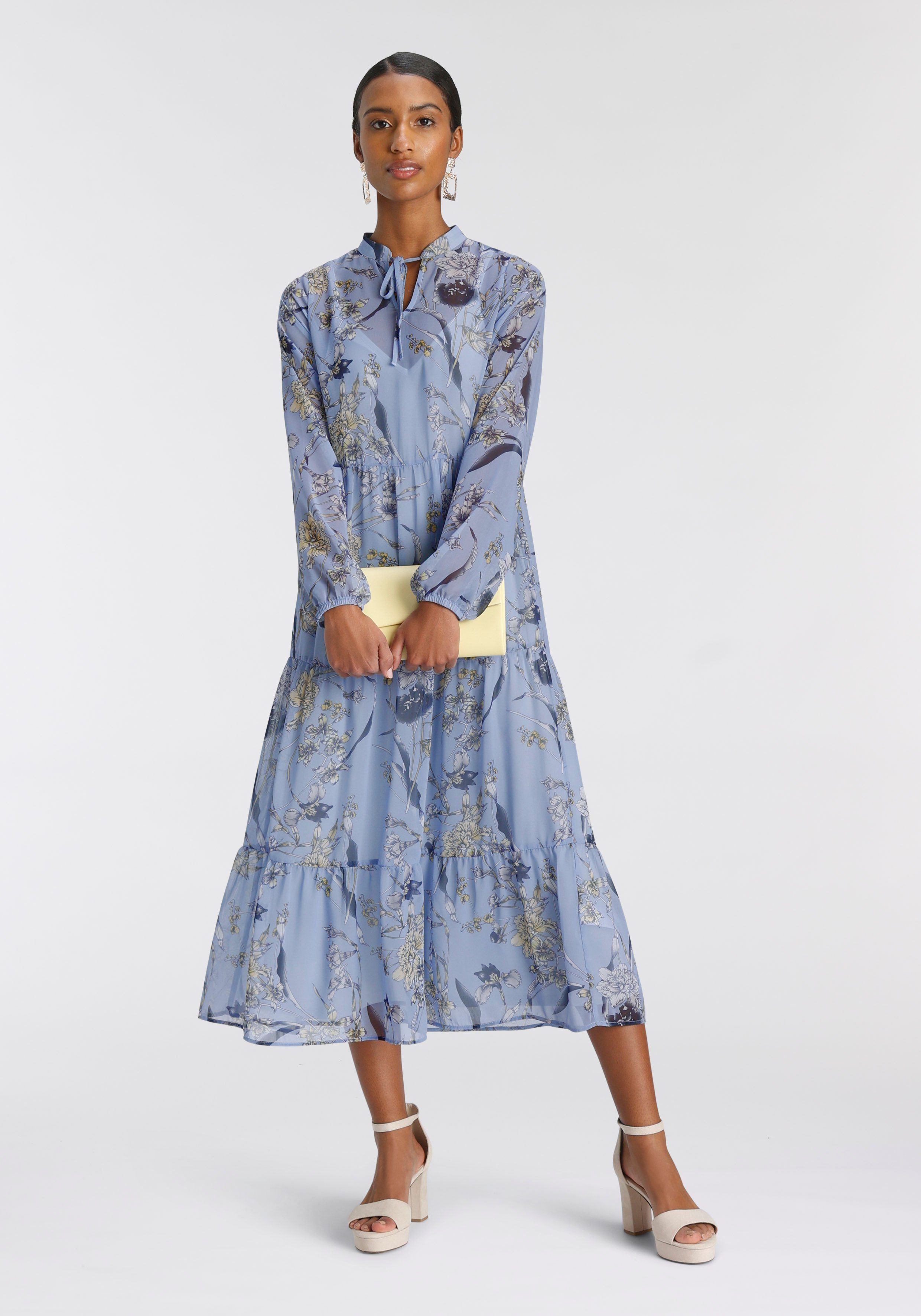 Tamaris Chiffonkleid mit Volants online kaufen | OTTO