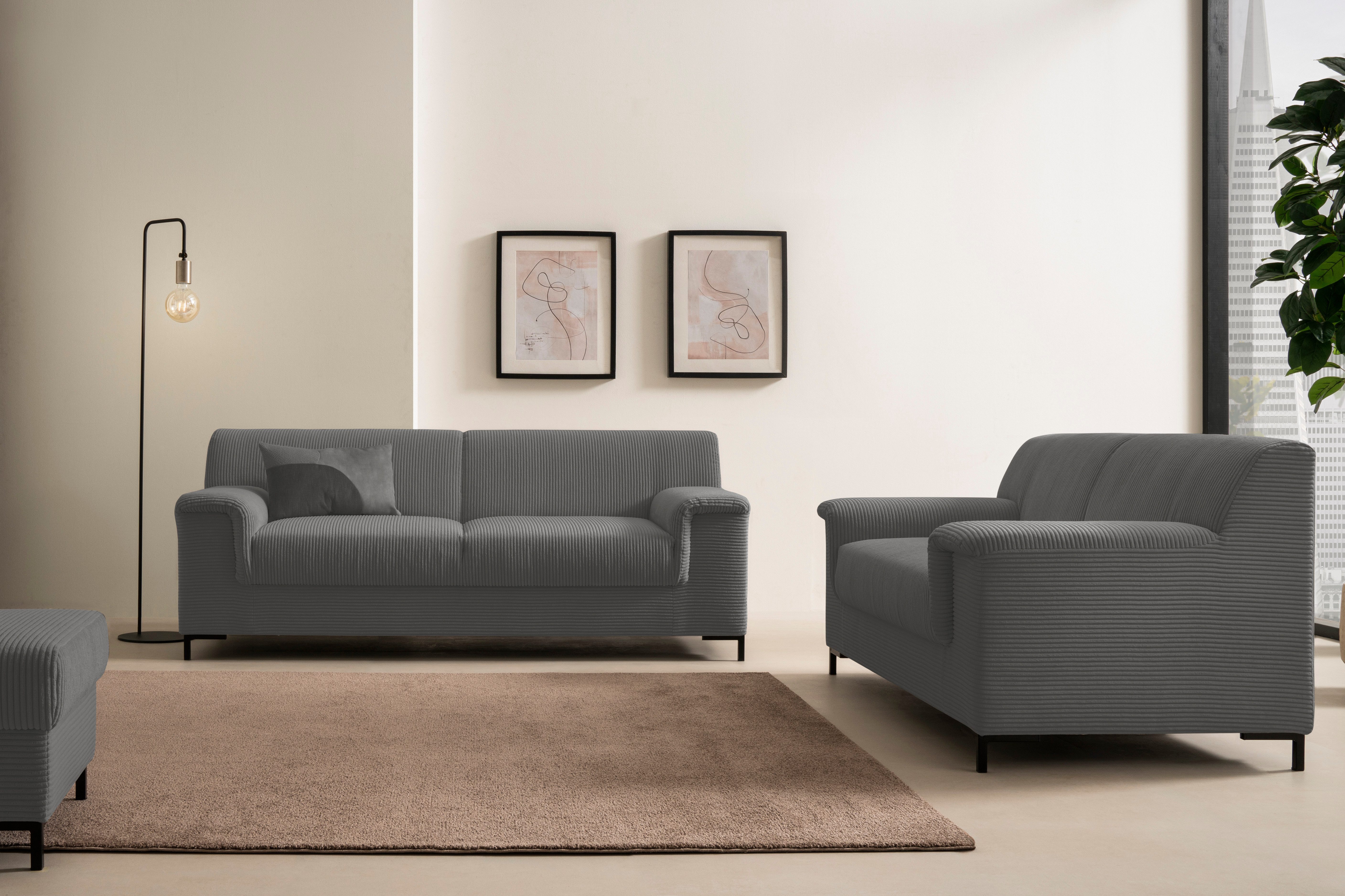 INOSIGN Polstergarnitur Jamie 2, auch in Cord, Set: bestehend aus 1,5- und günstig online kaufen