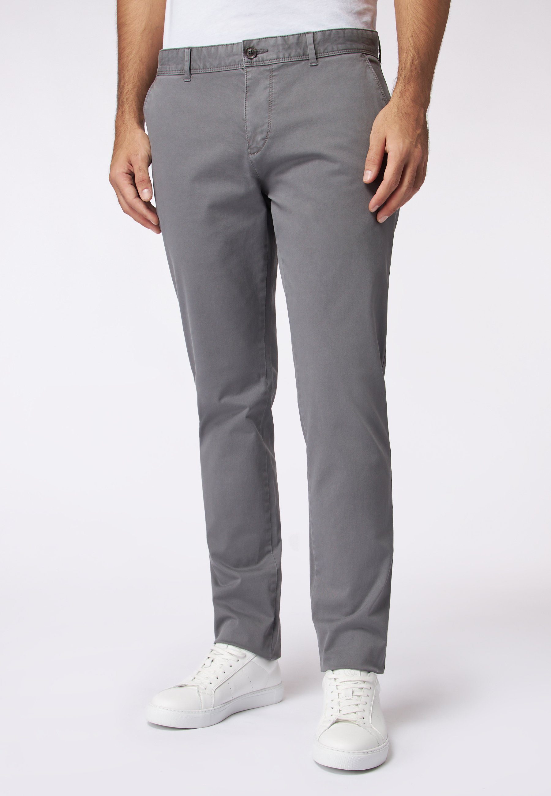 Roy Robson GREY im mit Chino Fit Reißverschluss Slim Chinohose