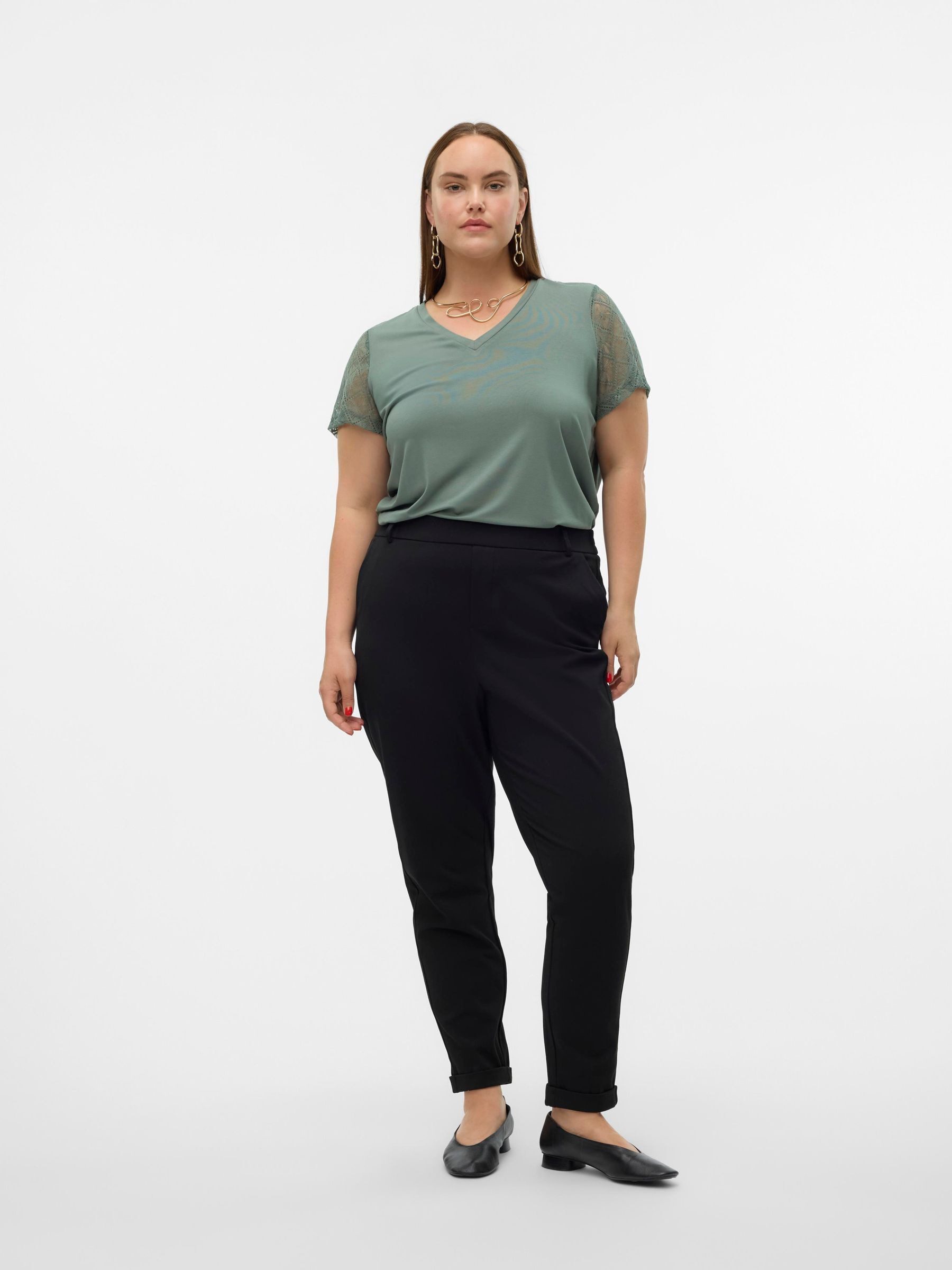 Vero Moda Curve Anzughose VMCMAYA MW LOOSE SOLID PANT CUR NOOS