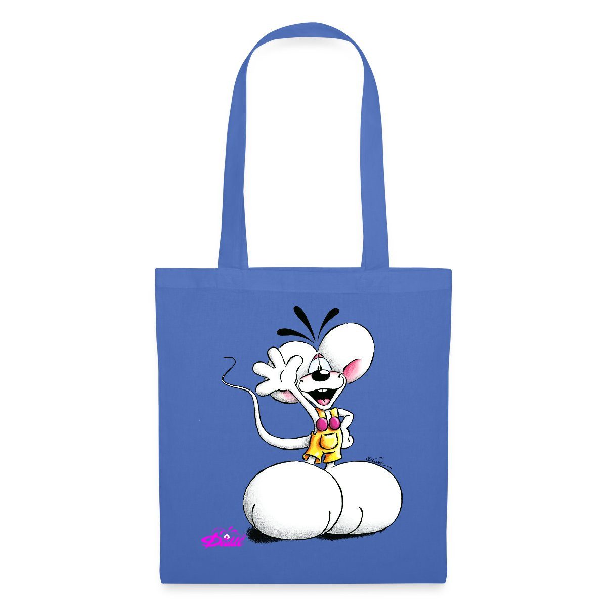 Spreadshirt Henkeltasche Diddl Diddlmaus Coole Pose Winkt Lächelnd Stoffbeu günstig online kaufen