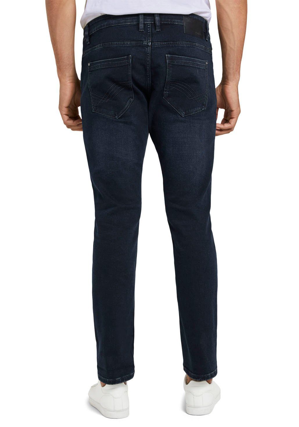 Reißverschluss dark black blue Josh mit TAILOR stone 5-Pocket-Jeans TOM