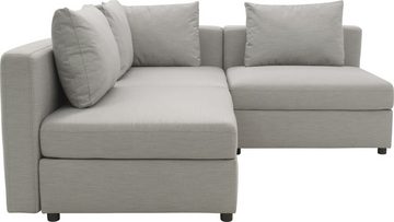 DOMO collection Ecksofa Solskin, individuell erweiterbar/kombinierbar L-Form, mit losen Kissen. Rücken- und Seitenteile als Stecksystem.