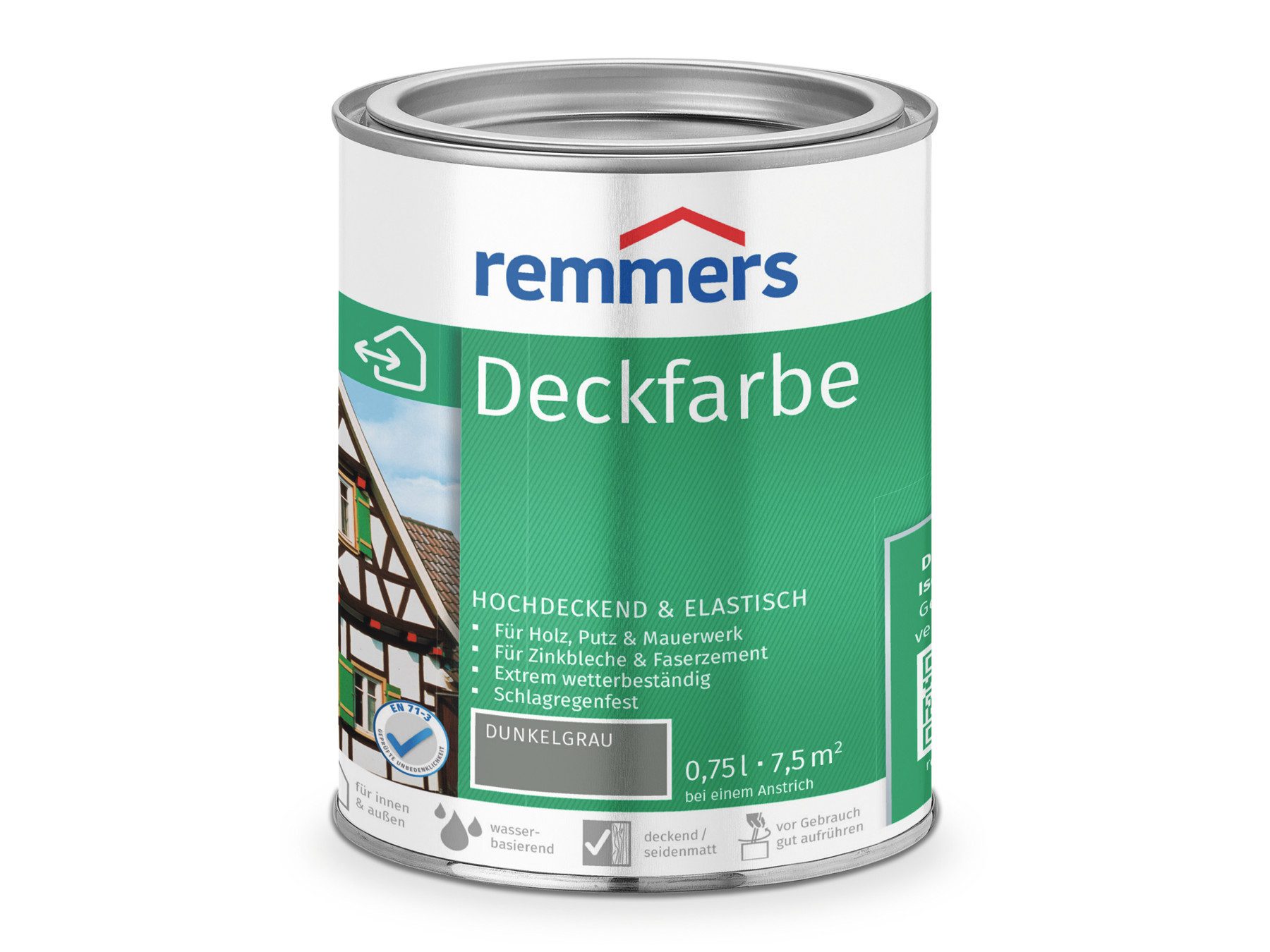 Remmers Wetterschutzfarbe Deckfarbe anthrazitgrau (RAL 7016) 0,75 Liter