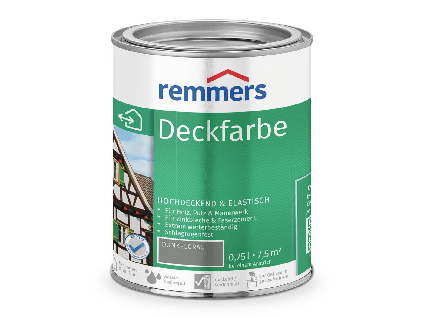 Remmers Wetterschutzfarbe Deckfarbe 0,75 Liter, für viele Untergründe, hochdeckend, wetterfest