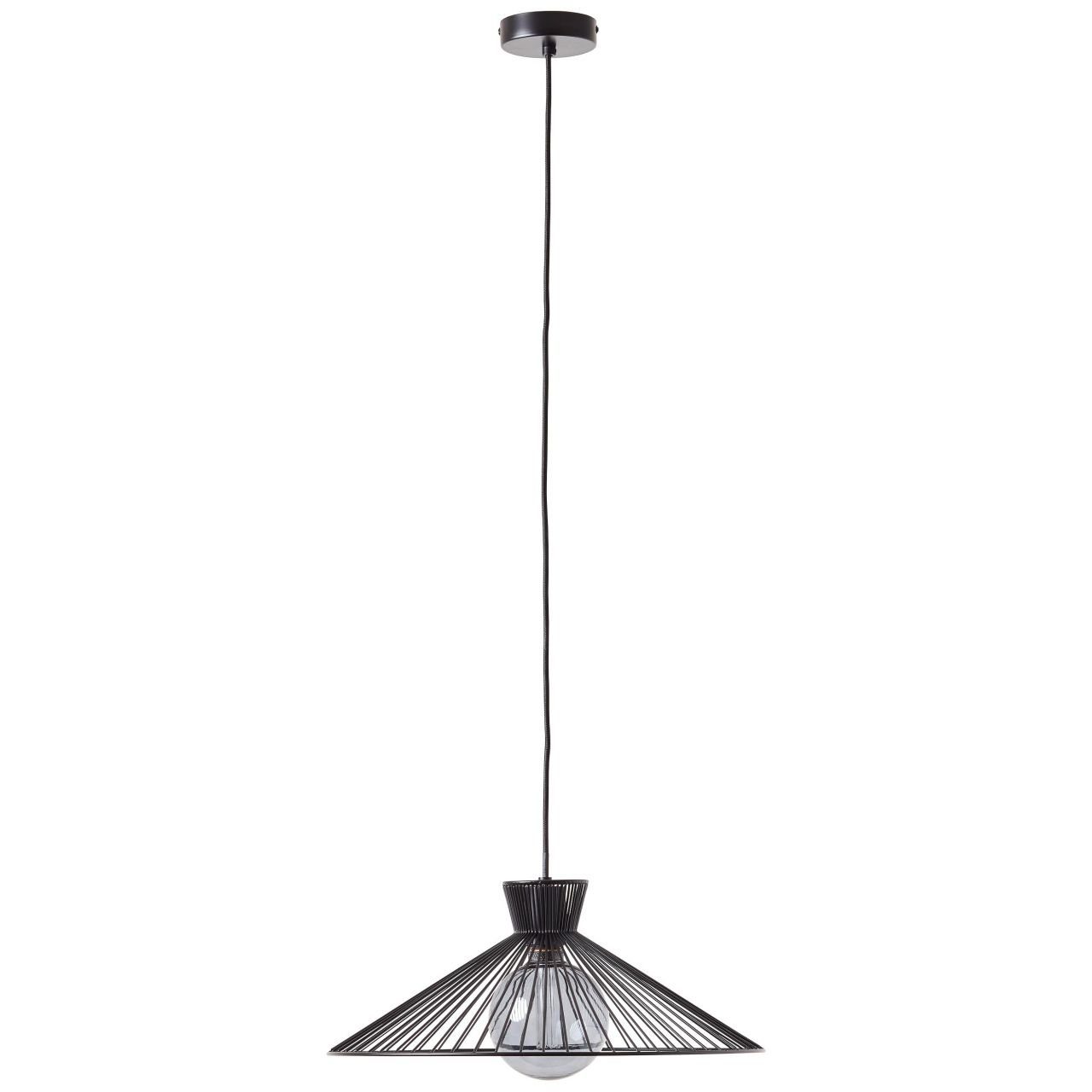 Brilliant Kabel Lampe, matt, Pendelleuchte Pendelleuchte 45cm Elmont, Elmont 1x 52W, schwarz A60, E27,