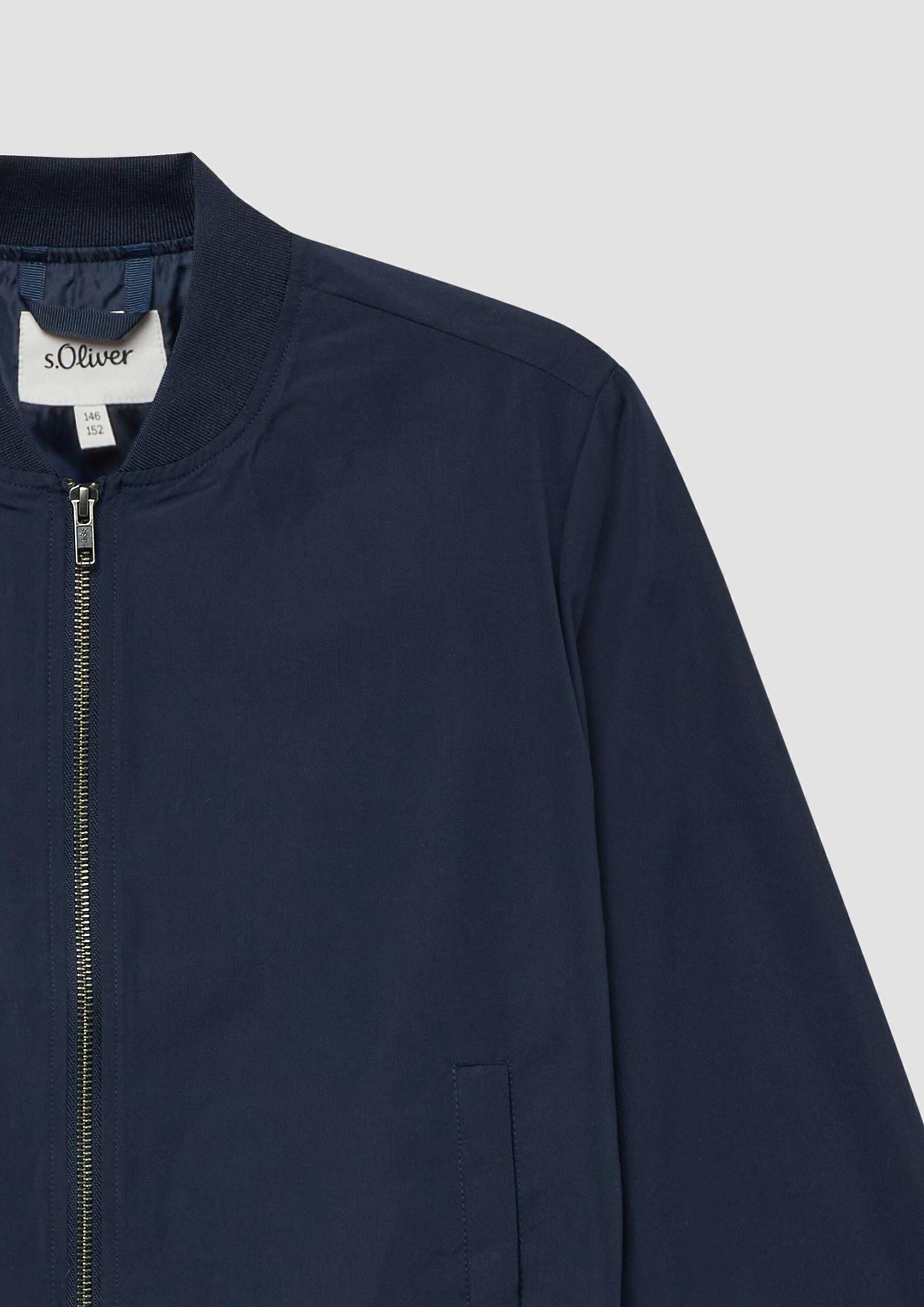 s.Oliver Funktionsjacke Indoor-Jacke Blouson mit Reißverschluss und Streifendetails