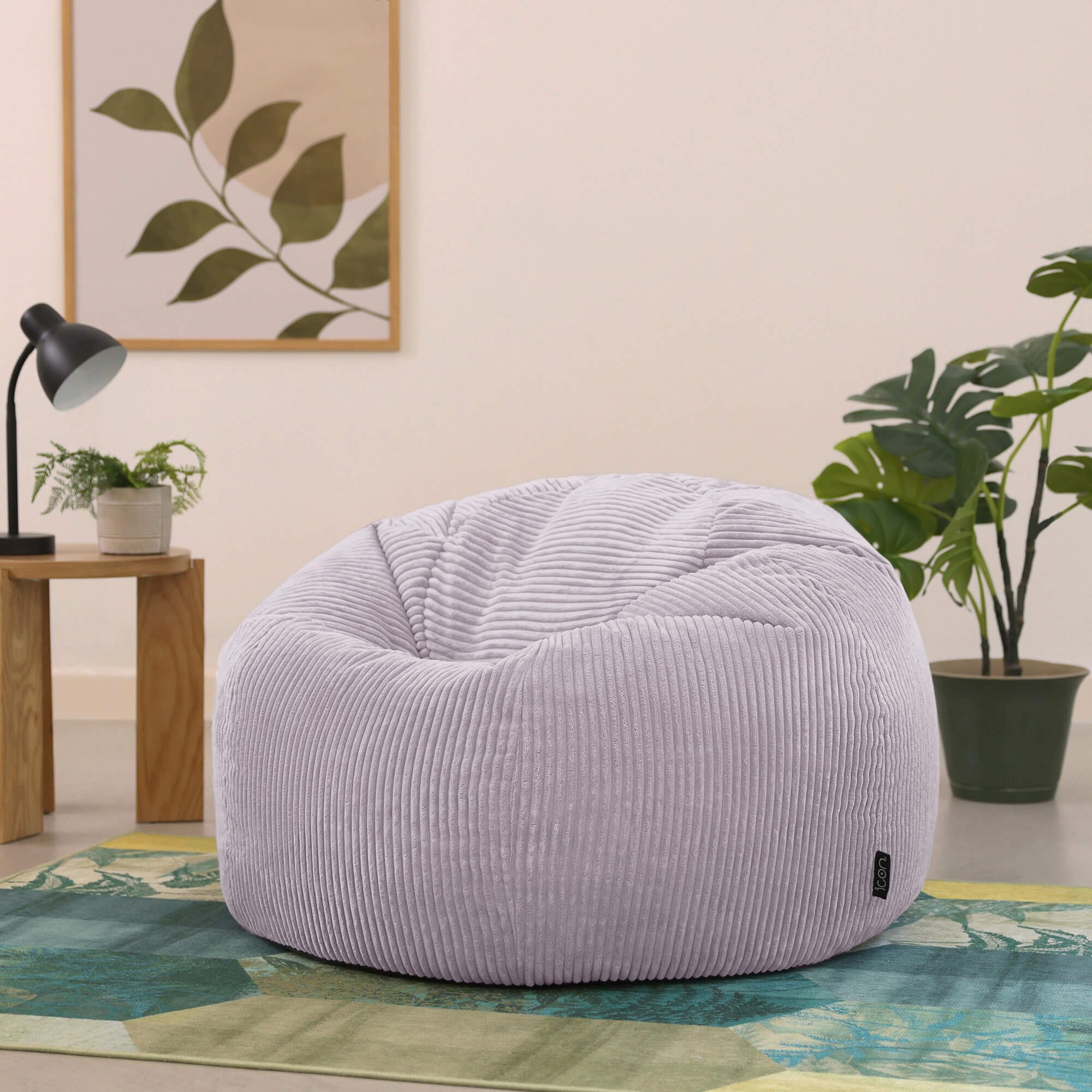 icon Sitzsack Sitzsack Erwachsene aus Cord flauschig „Kingston“, 85x50cm, Made in Germany, für Erwachsene & Kinder, mit Füllung – Bild 3 von 5