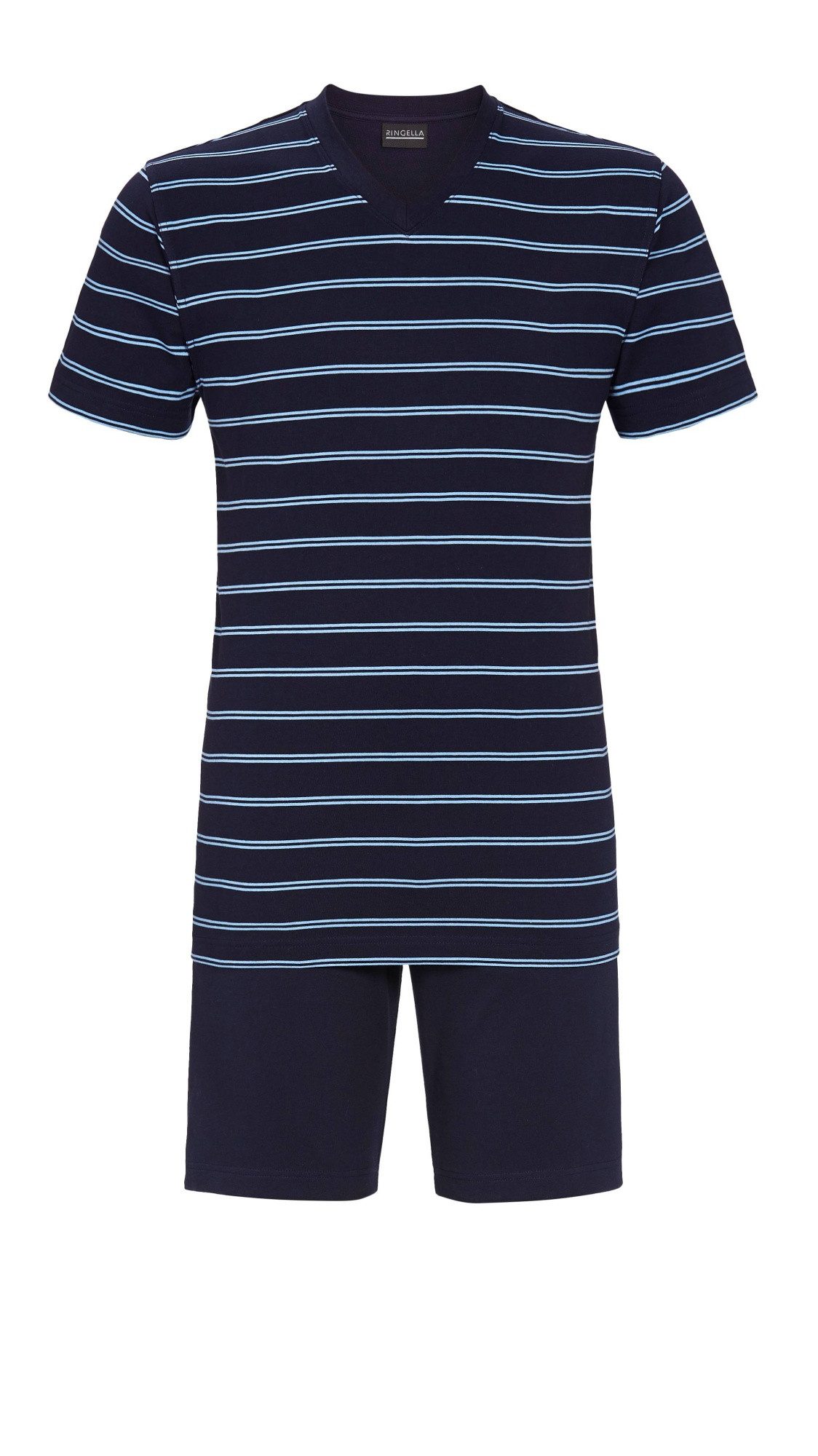 Ringella Shorty mit V-Ausschnitt und Shorts mit Seitentaschen (2 tlg) Baumwolle/Microfaser Coolmax - für optimales Körperklima