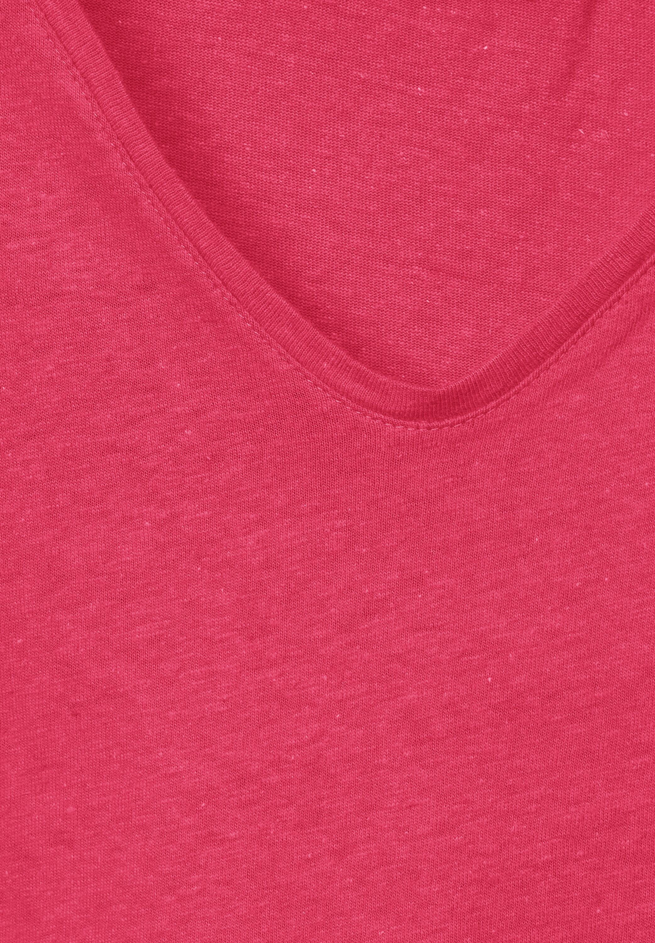 T-Shirt in Cecil strawberry red Unifarbe