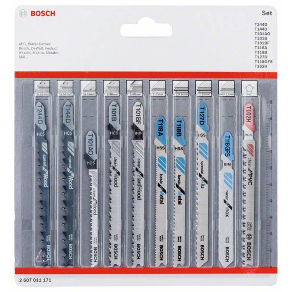 BOSCH Stichsägeblatt Stichsägeblatt-Set All in One, 10-teilig 2607011171 günstig online kaufen