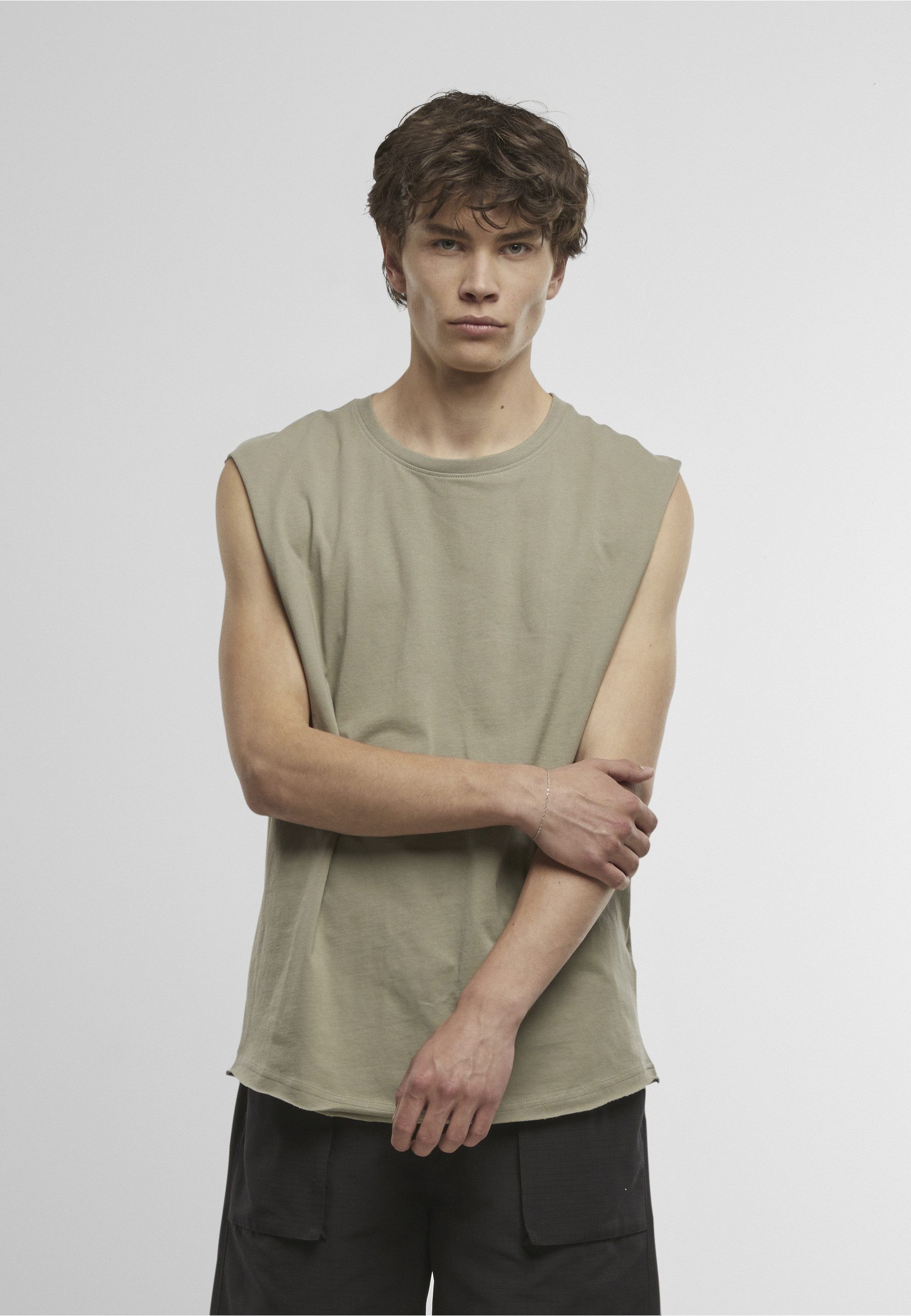 URBAN CLASSICS T-Shirt Urban Classics Herren Open Edge Sleeveless Tee (1-tlg) – Bild 3 von 5