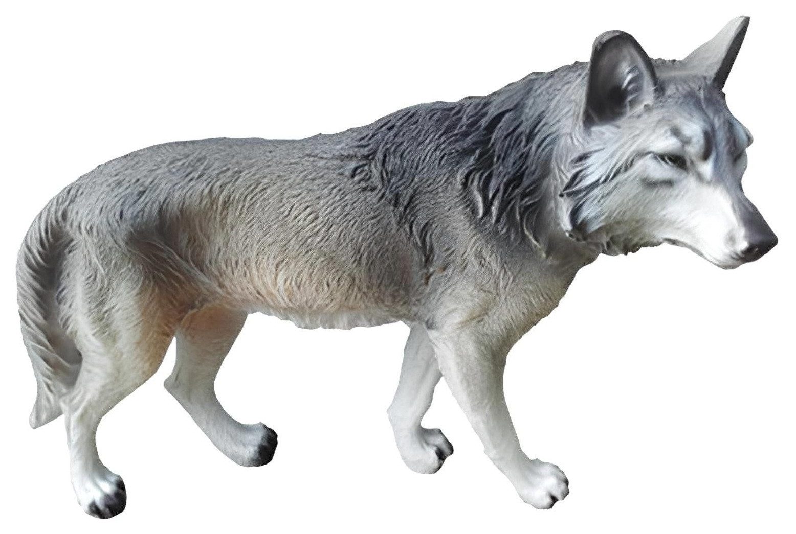 Xlmoebel Skulptur Wolf Statue aus wetterbeständigem Material für den Garten (Skulptur A395-32x45cm), Hergestellt in Europa