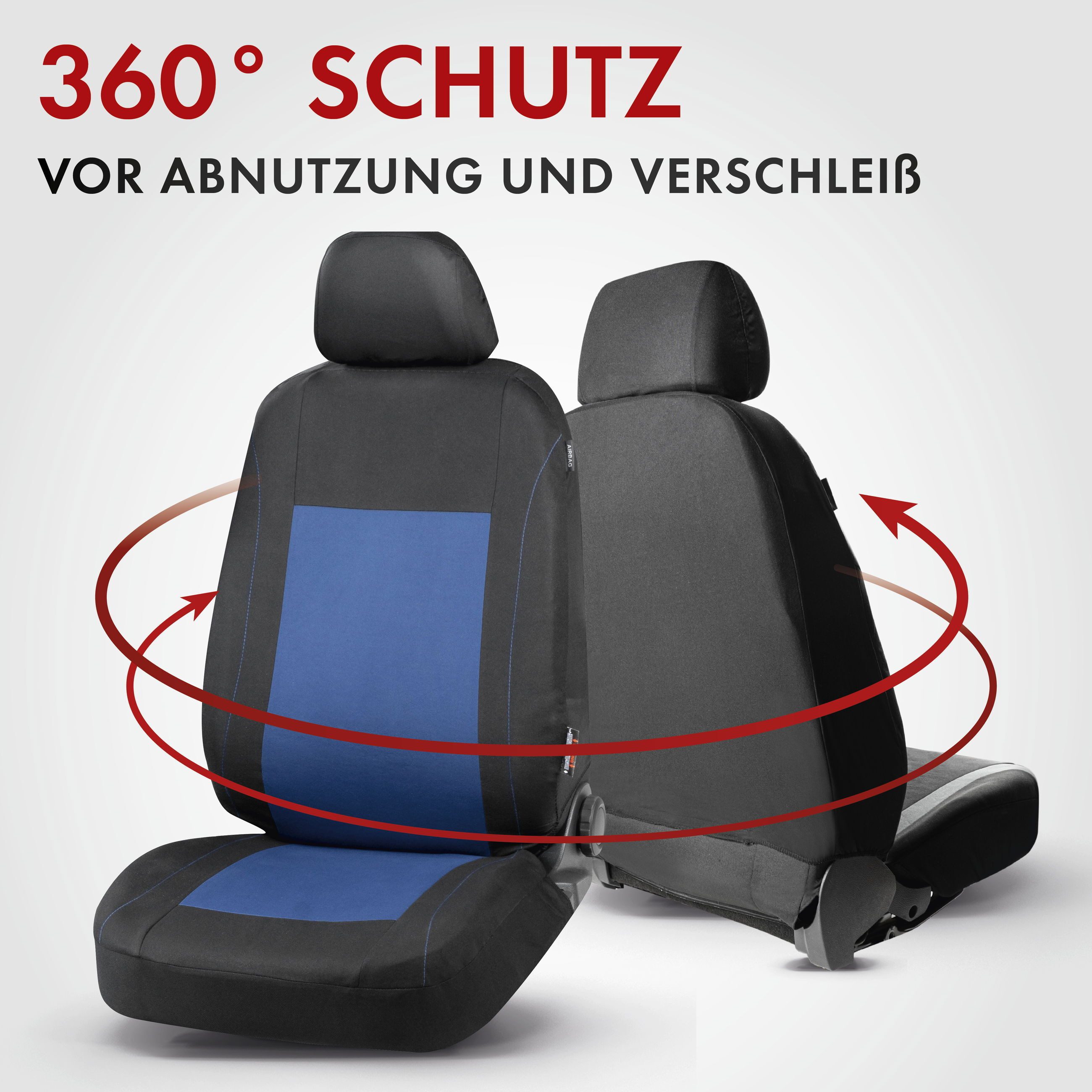 CarComfort Autositzbezug Autositzbezug Sandray, 2 Vordersitzbezüge 2tlg, 1 Rücksitzbezug 3tlg, 5 Kopfstützenbezüge, 12-tlg.