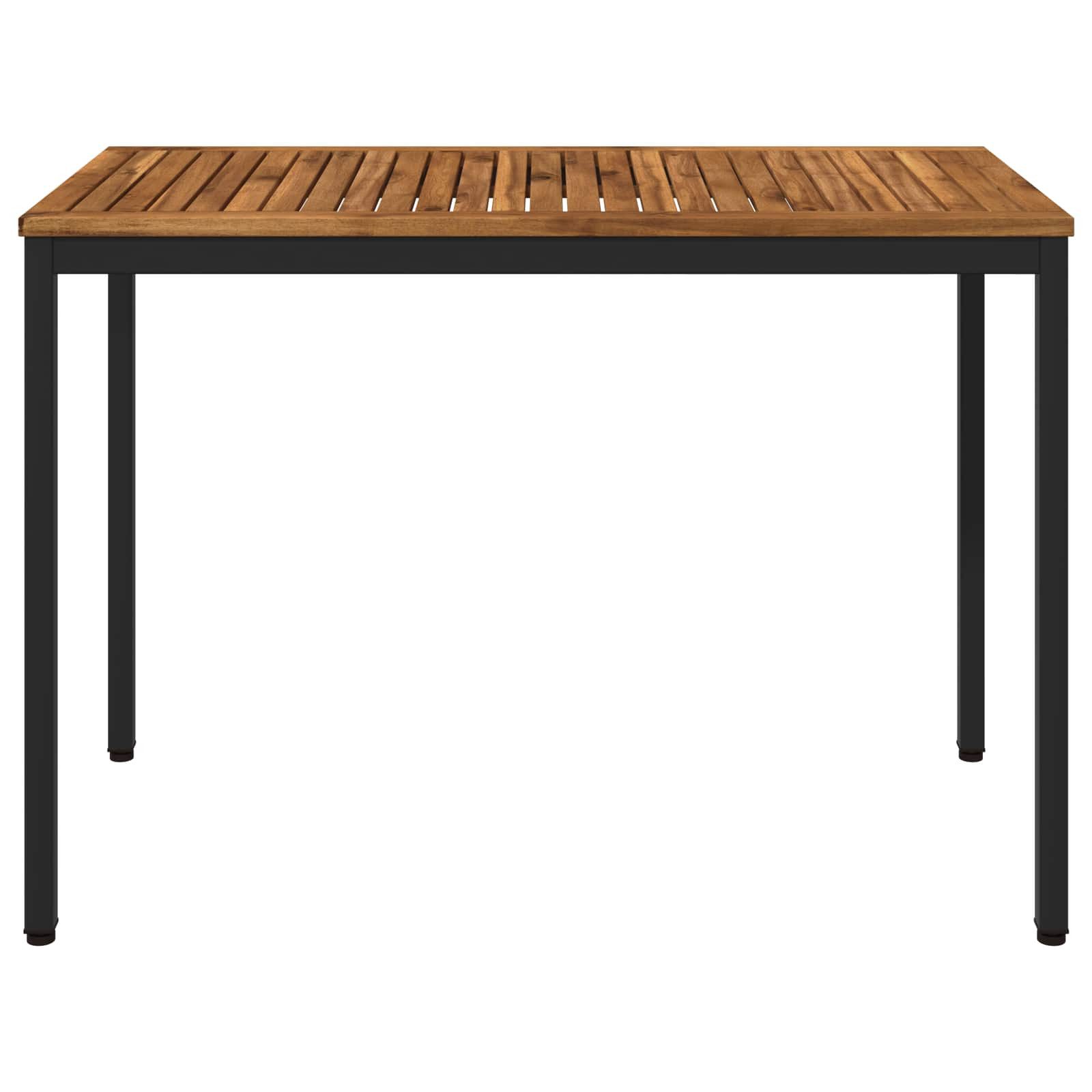 vidaXL Gartentisch Gartentisch Natürlich und Schwarz 108,5 x 55 x 75 cm (1-St) – Bild 3 von 5