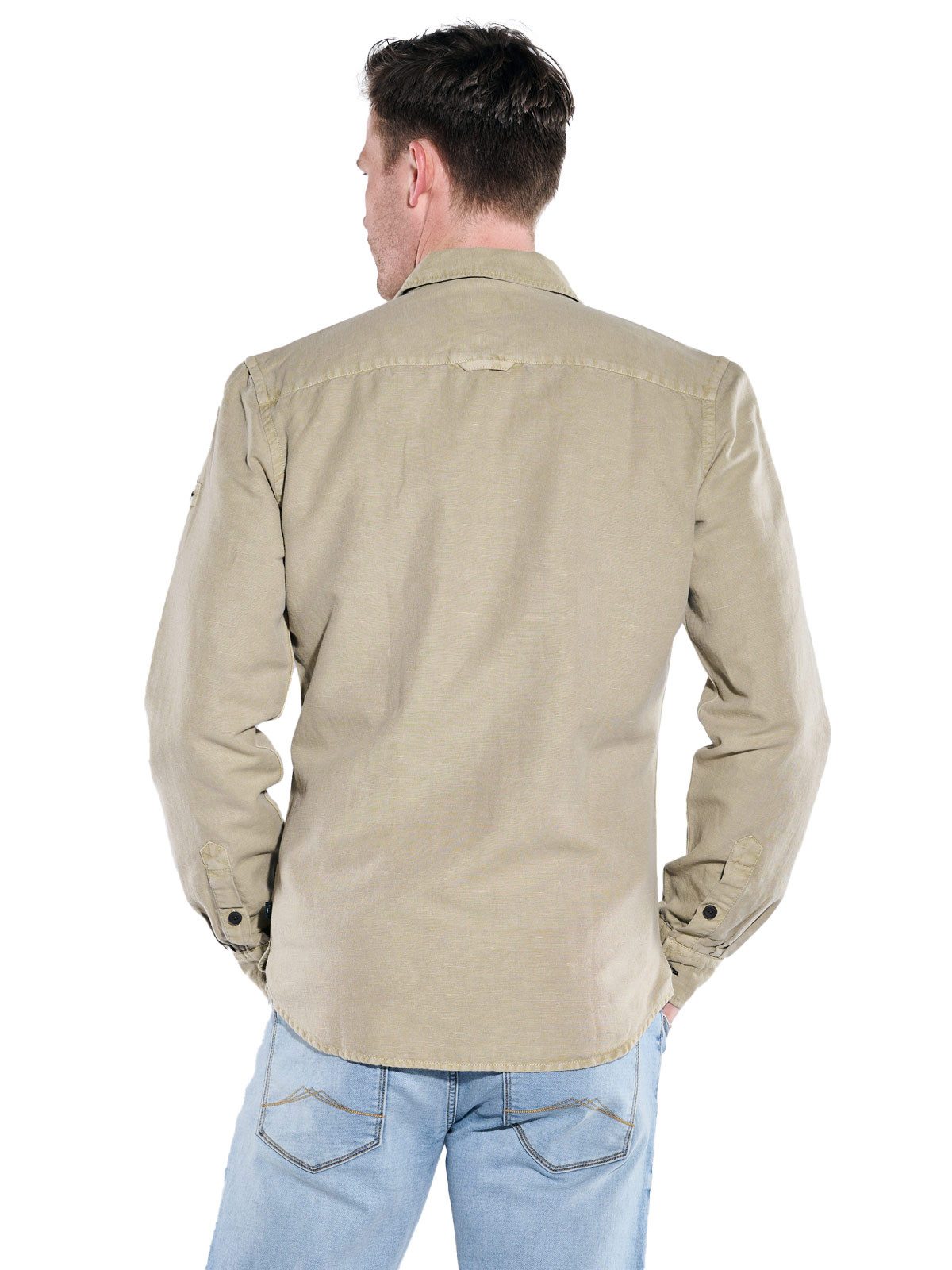 Engbers Langarmhemd Overshirt mit Leinenanteil günstig online kaufen