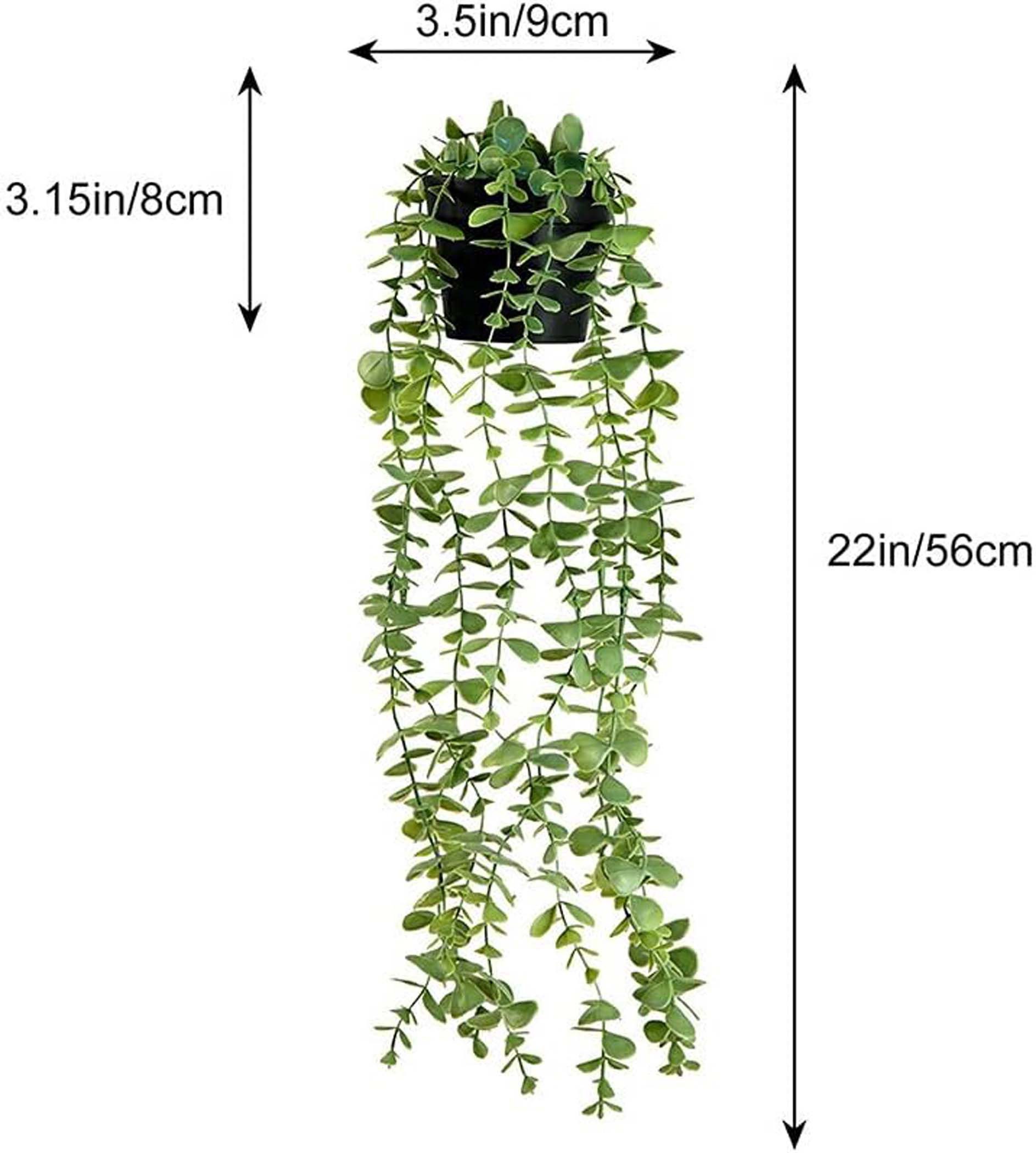 Kunstpflanze mit 1 künstlichen Hängepflanzen (60cm) mit Topf,Kunstpflanzen, günstig online kaufen