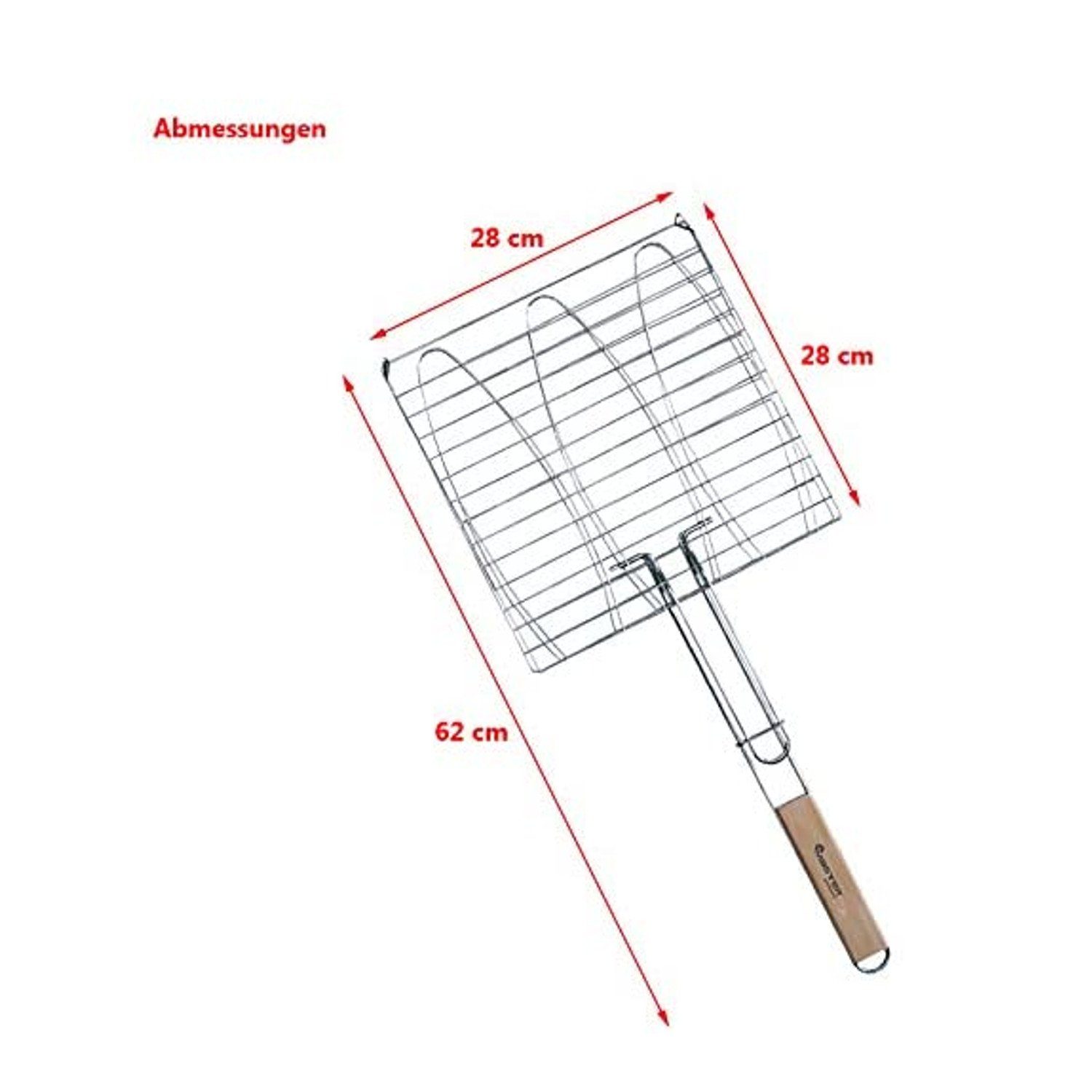 Master Grill & Party Grillrost MG282, 3er Fischbräter 28 x 28 cm