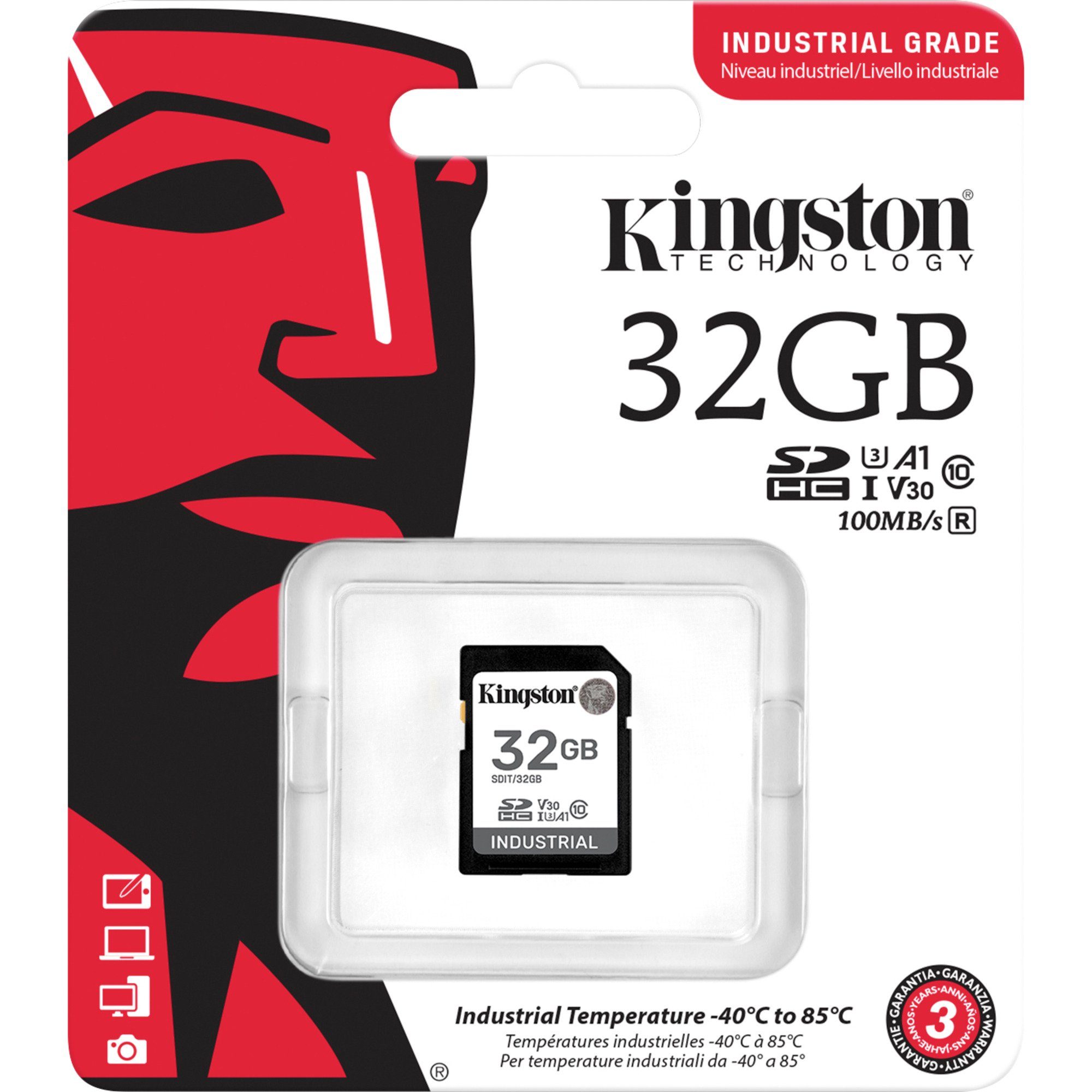 Kingston Kingston Industrial 32 GB SDHC, Speicherkarte, externer Speicher (32 GB GB)