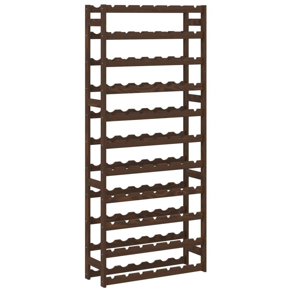 Weinregal Weinregal für 77 Flaschen Braun Massivholz Kiefer