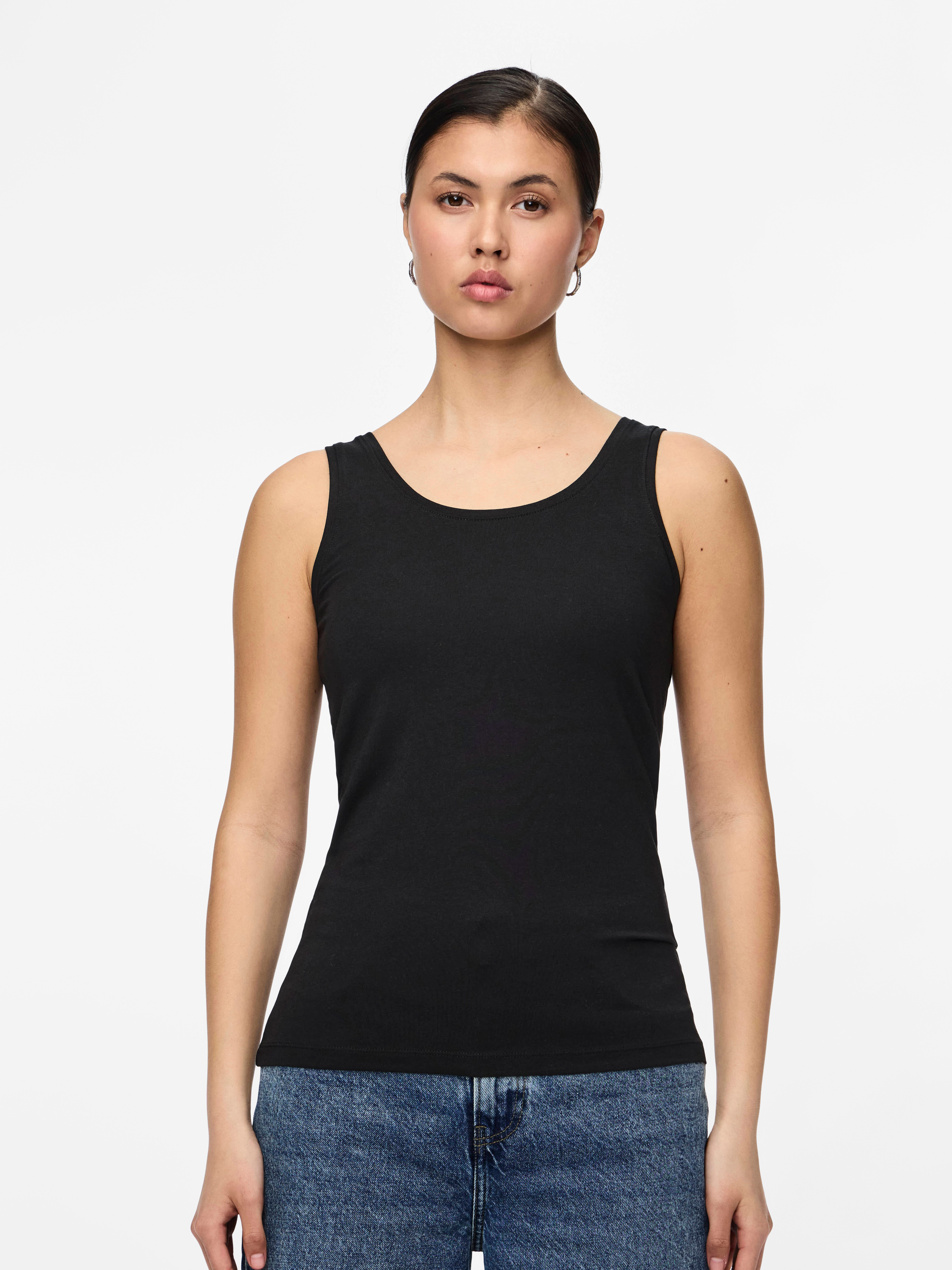 pieces Tanktop PCSIRENE TANK TOP JRS NOOS Baumwollmischung, slim fit
