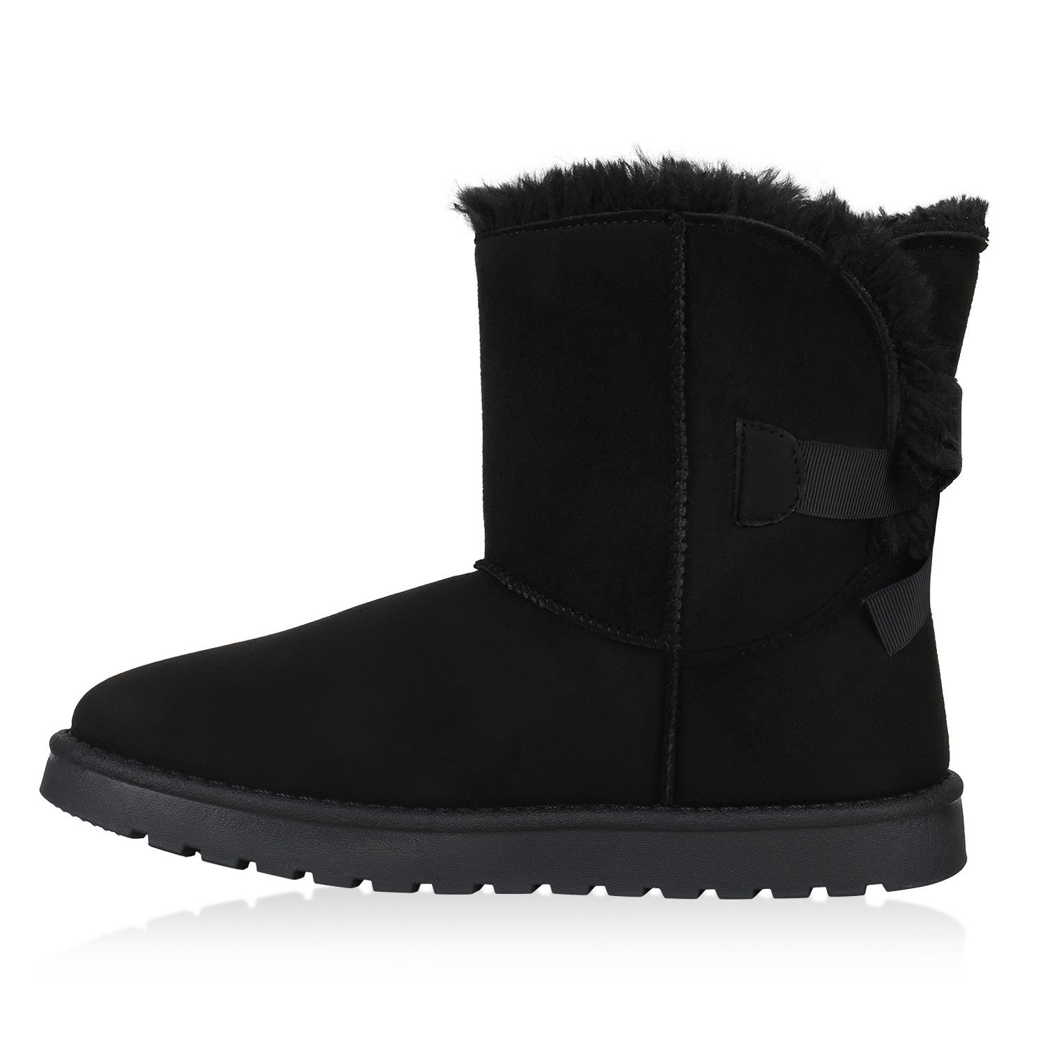 VAN HILL 824965 Schlupfboots Damen Stiefeletten Schlupfstiefel Warm Gefütterte Winter Boots