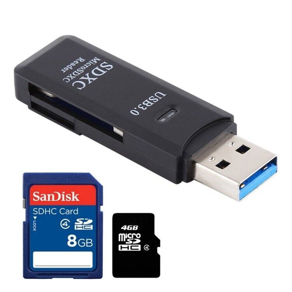 SpionProfi Speicherkartenleser USB 3.0 Kartenleser Stick Kartenlesegerät Micro SD SDHC XC Adapter, USB 3.0 Kartenleser für Micro SD, SDHC, SDXC und SD Speicherk – Bild 2 von 5