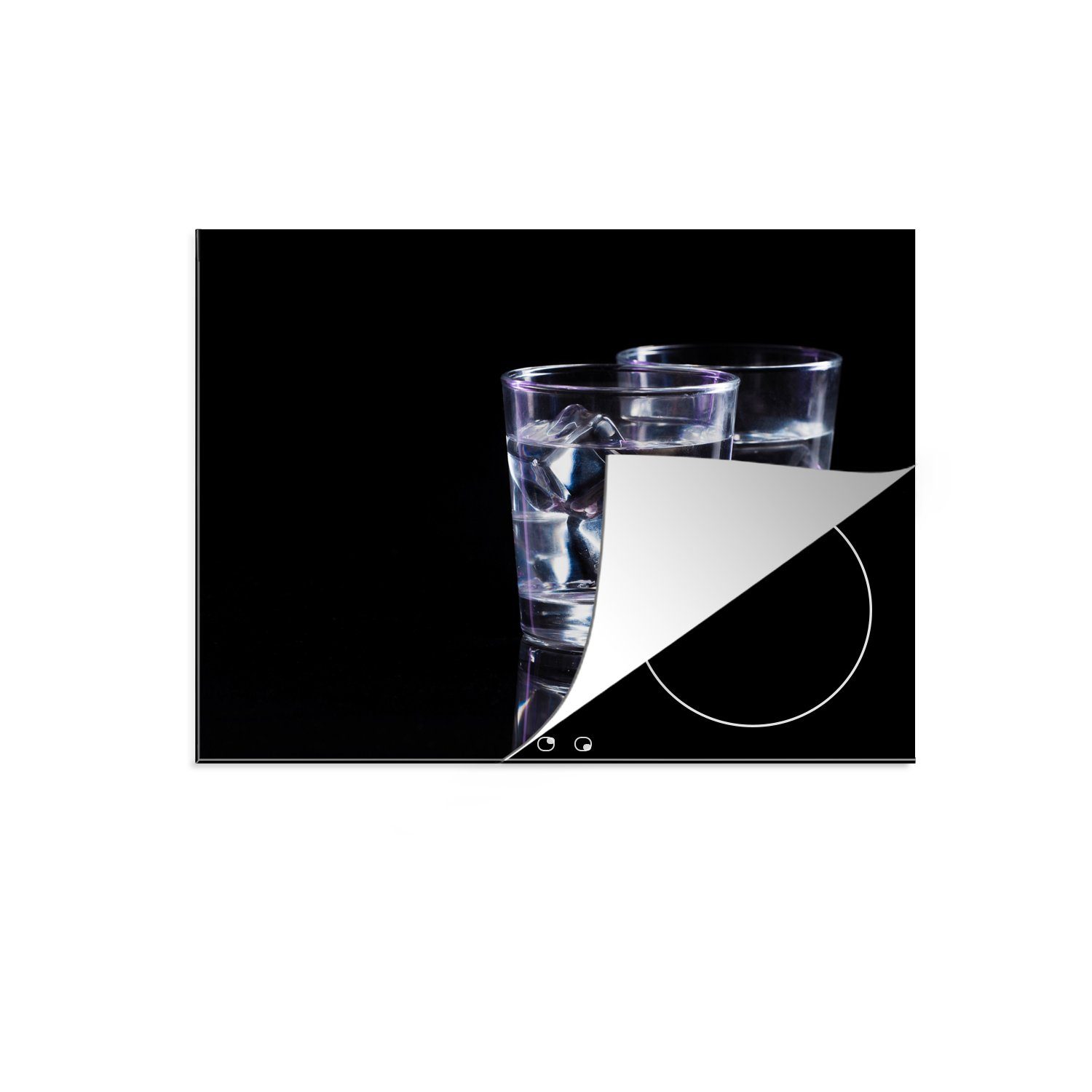Induktionskochfeld, cm, Herdblende-/Abdeckplatte Gläser (1 tlg), - Induktionsschutz, 57x51 Ceranfeldabdeckung Getränke, Vinyl, Alkohol - MuchoWow